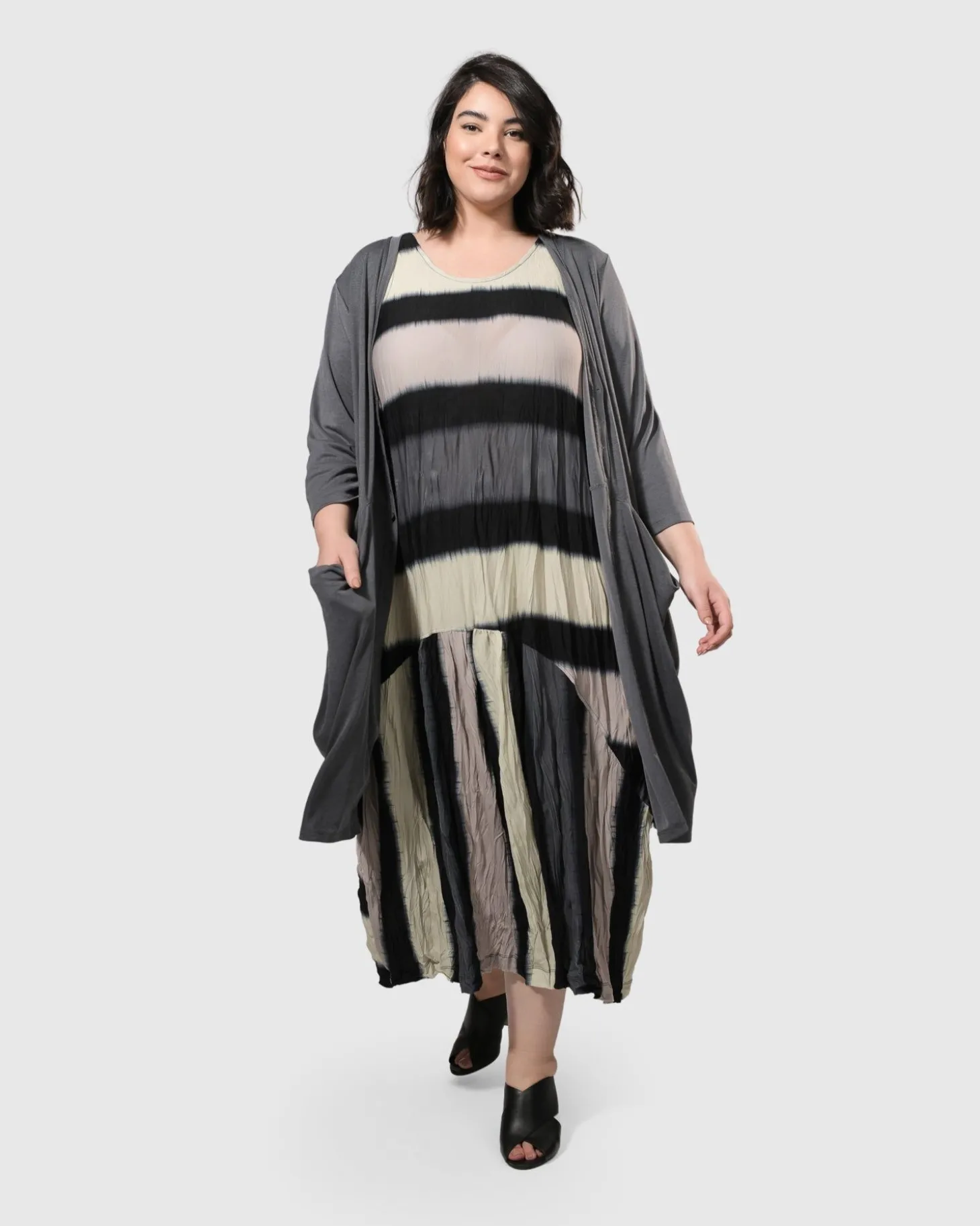 Women Alembika Charlie Crinkle Tank Dress, Stripe