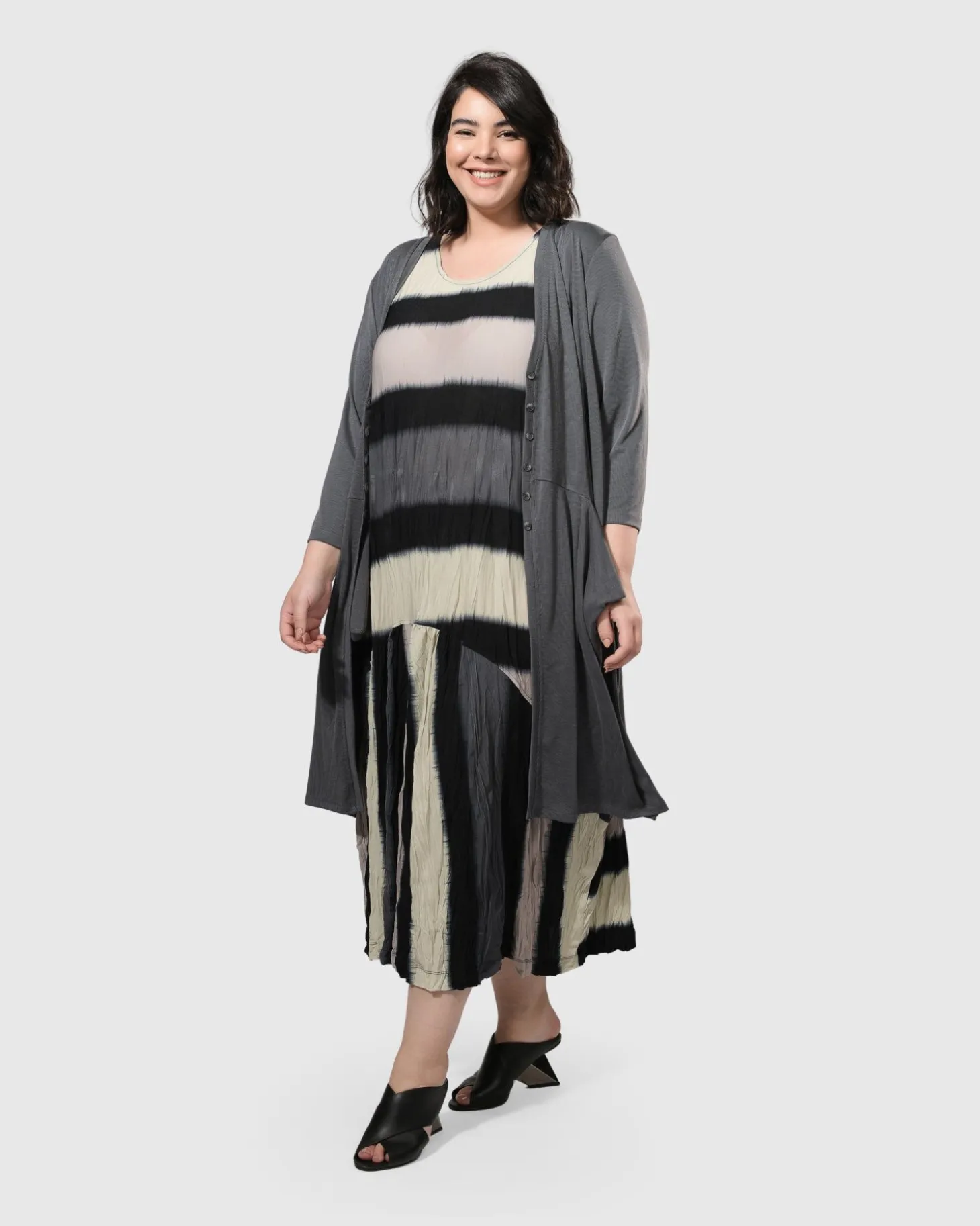 Women Alembika Charlie Crinkle Tank Dress, Stripe