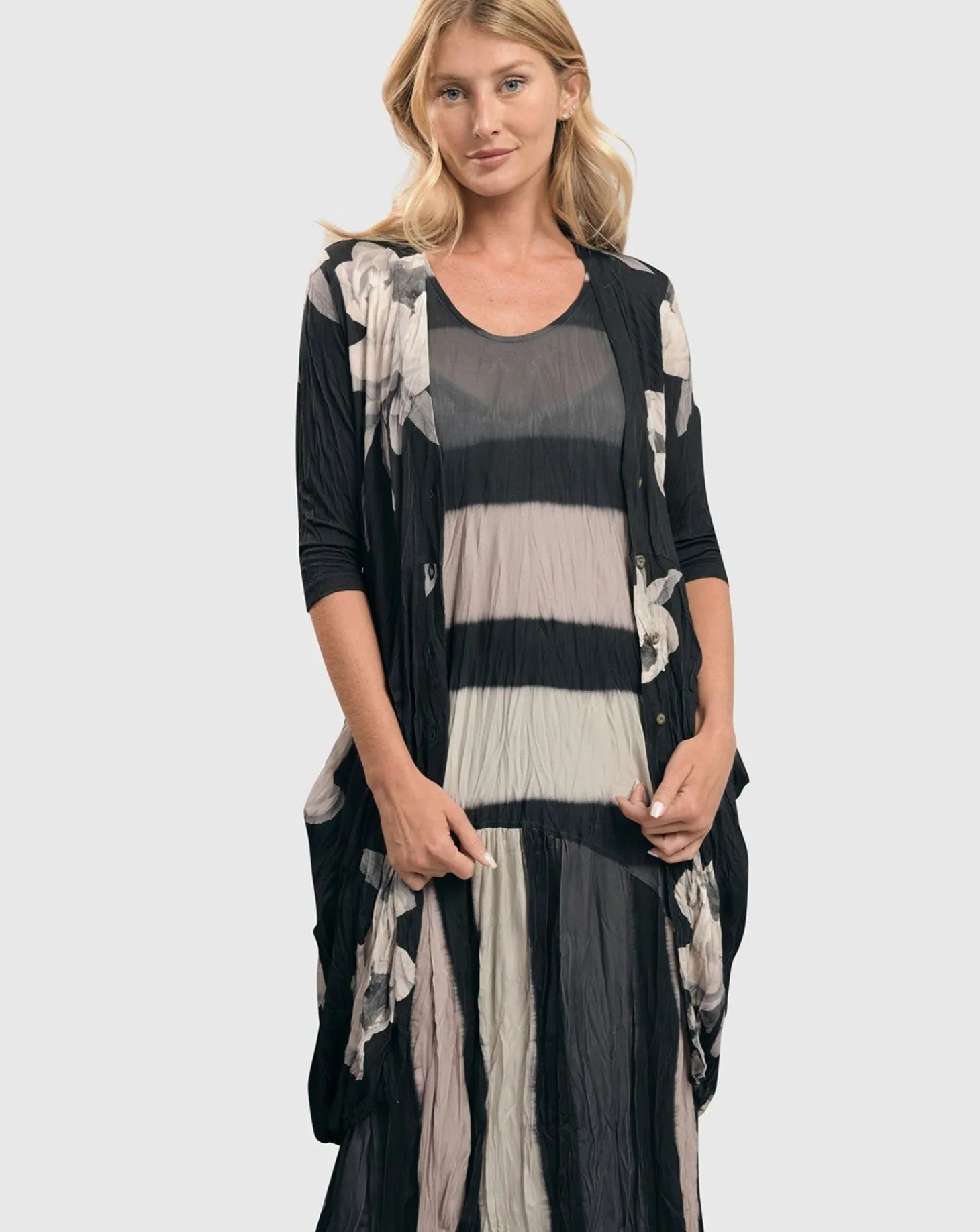Women Alembika Charlie Crinkle Tank Dress, Stripe