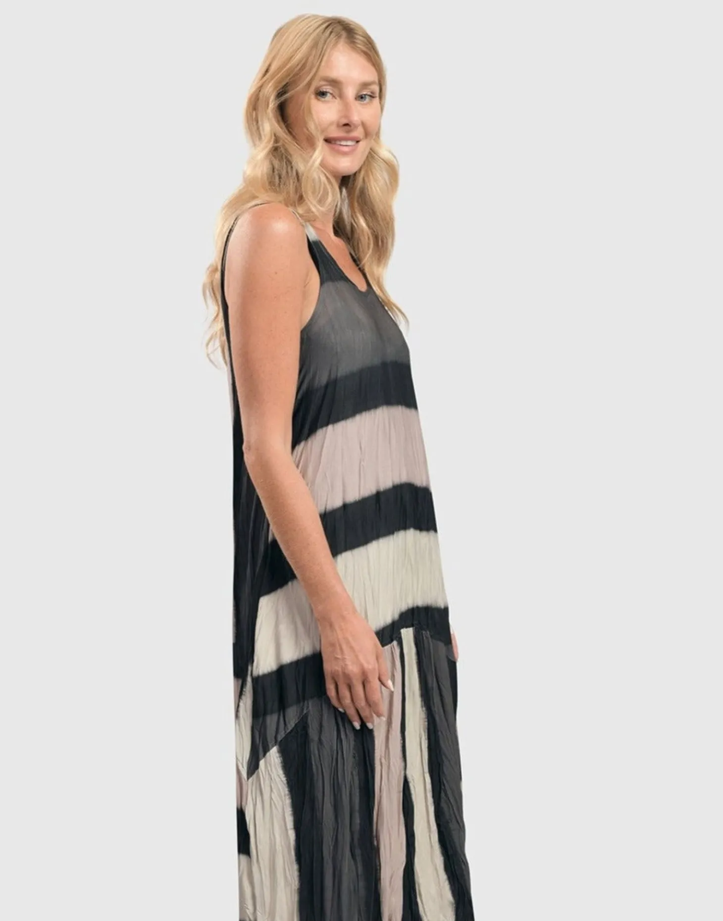 Women Alembika Charlie Crinkle Tank Dress, Stripe