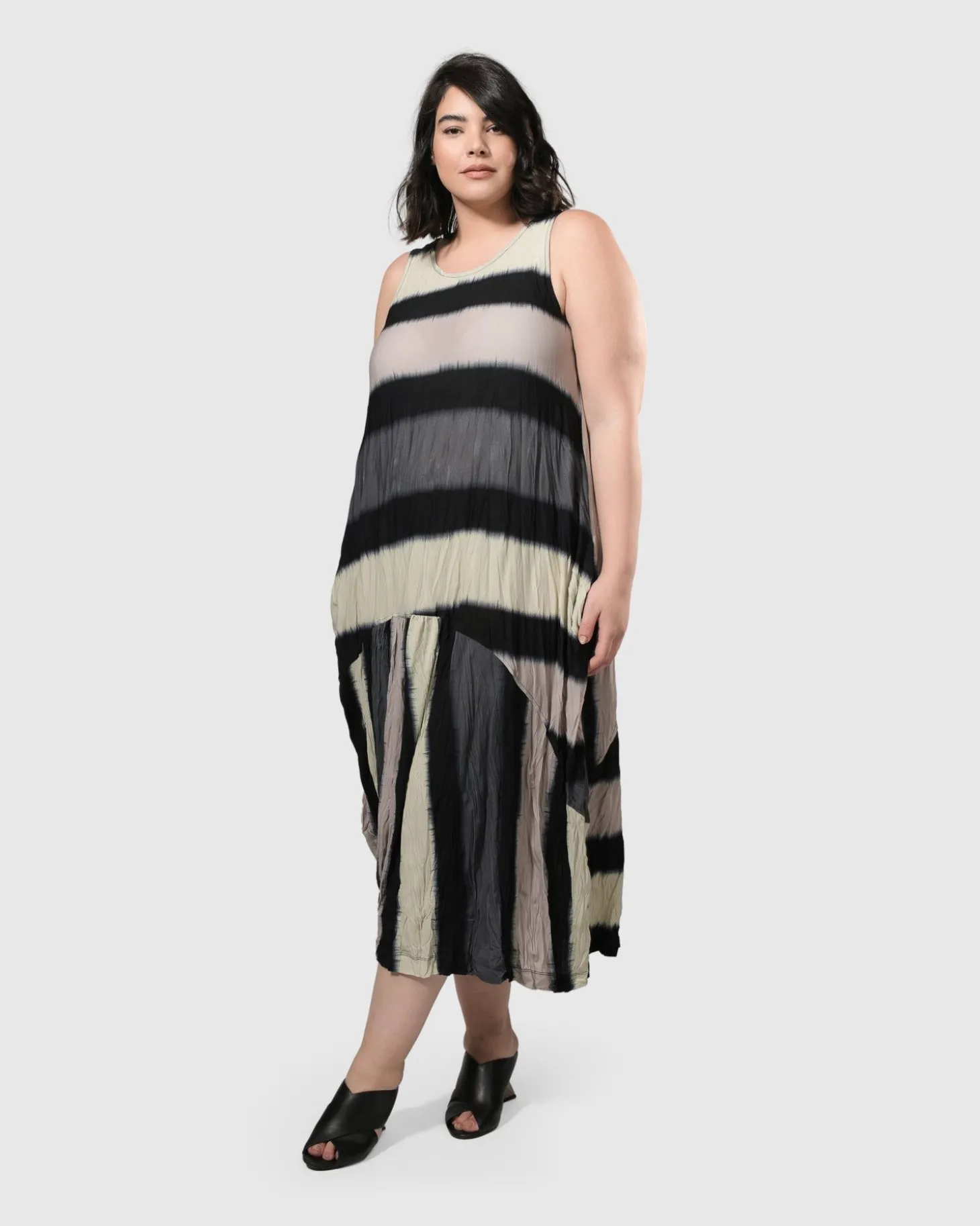 Women Alembika Charlie Crinkle Tank Dress, Stripe