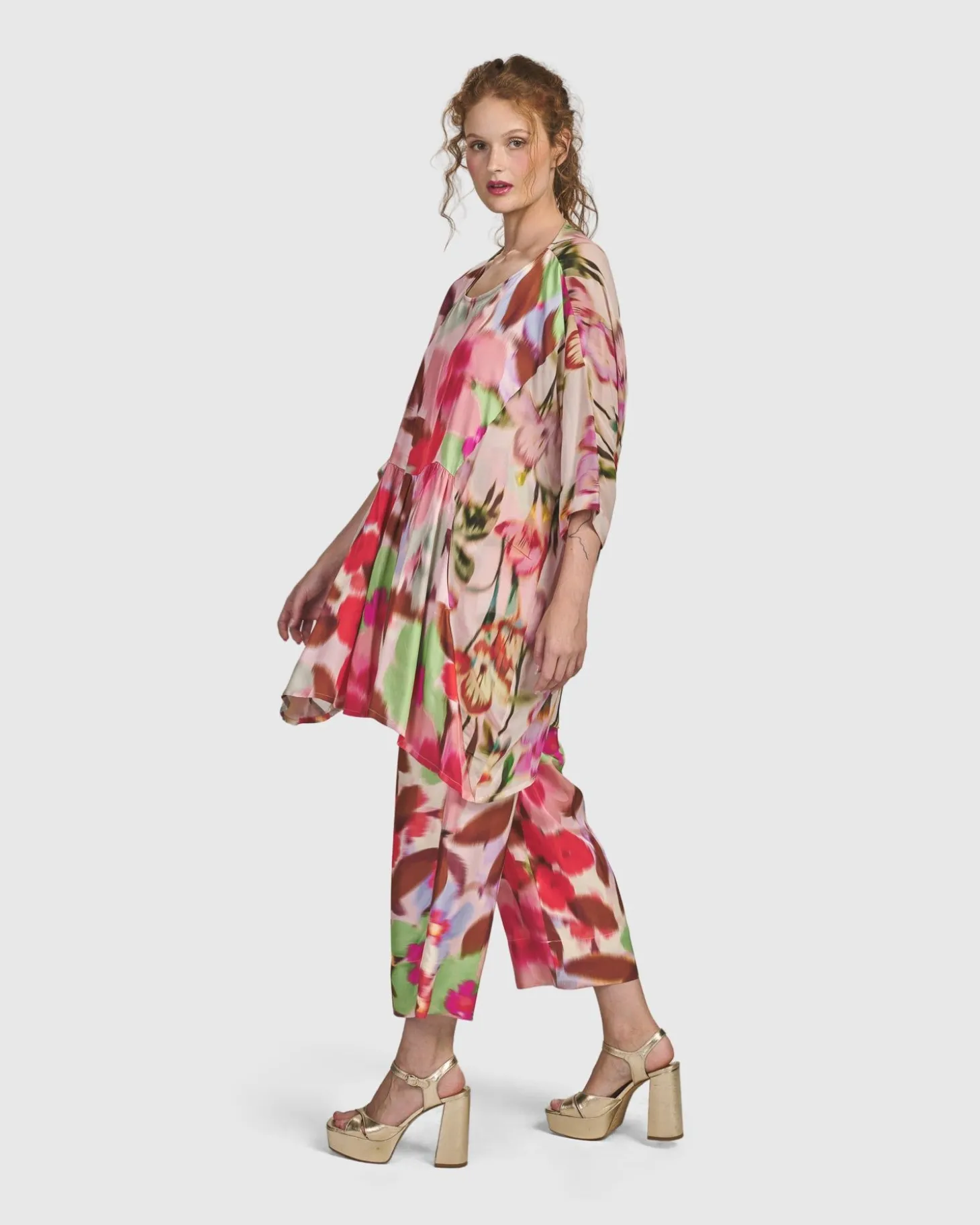 Women Alembika Cherry Blossom Pants, Blush