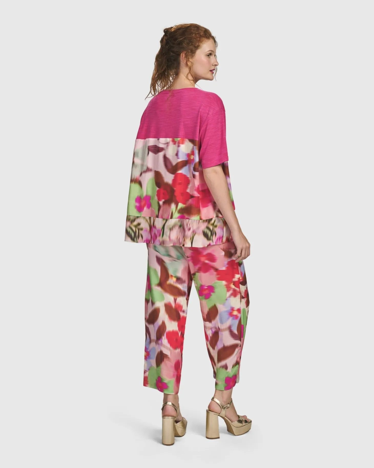 Women Alembika Cherry Blossom Pants, Blush