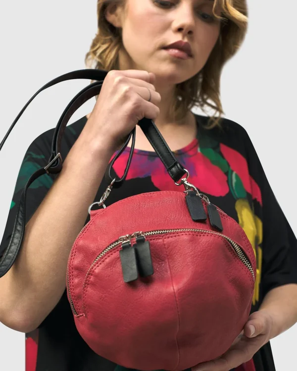 Women Alembika Circle Canteen Bag, Vermillion