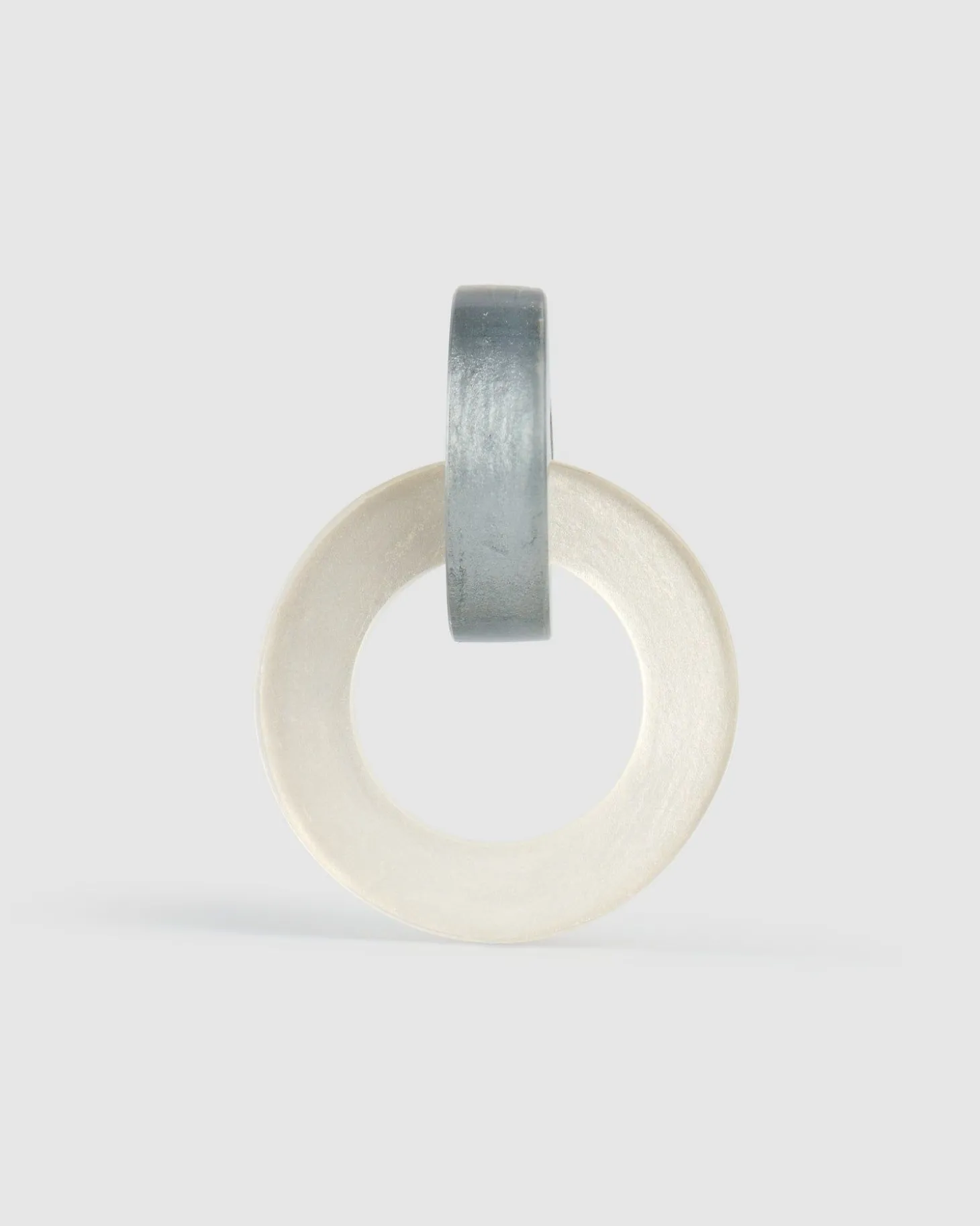 Women Alembika Circle Duet Earrings, Frost