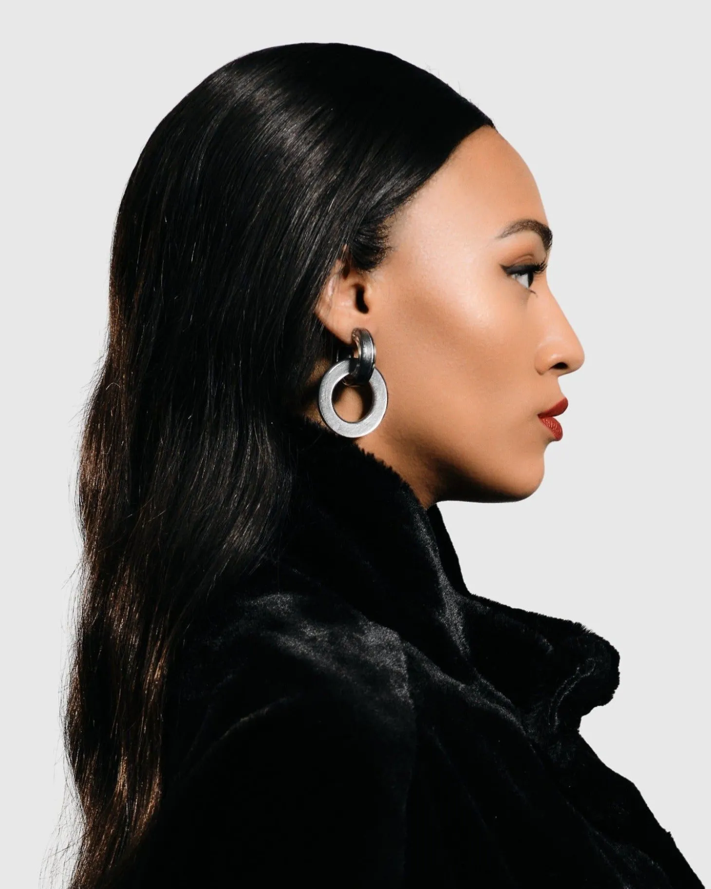 Women Alembika Circle Duet Earrings, Starlight