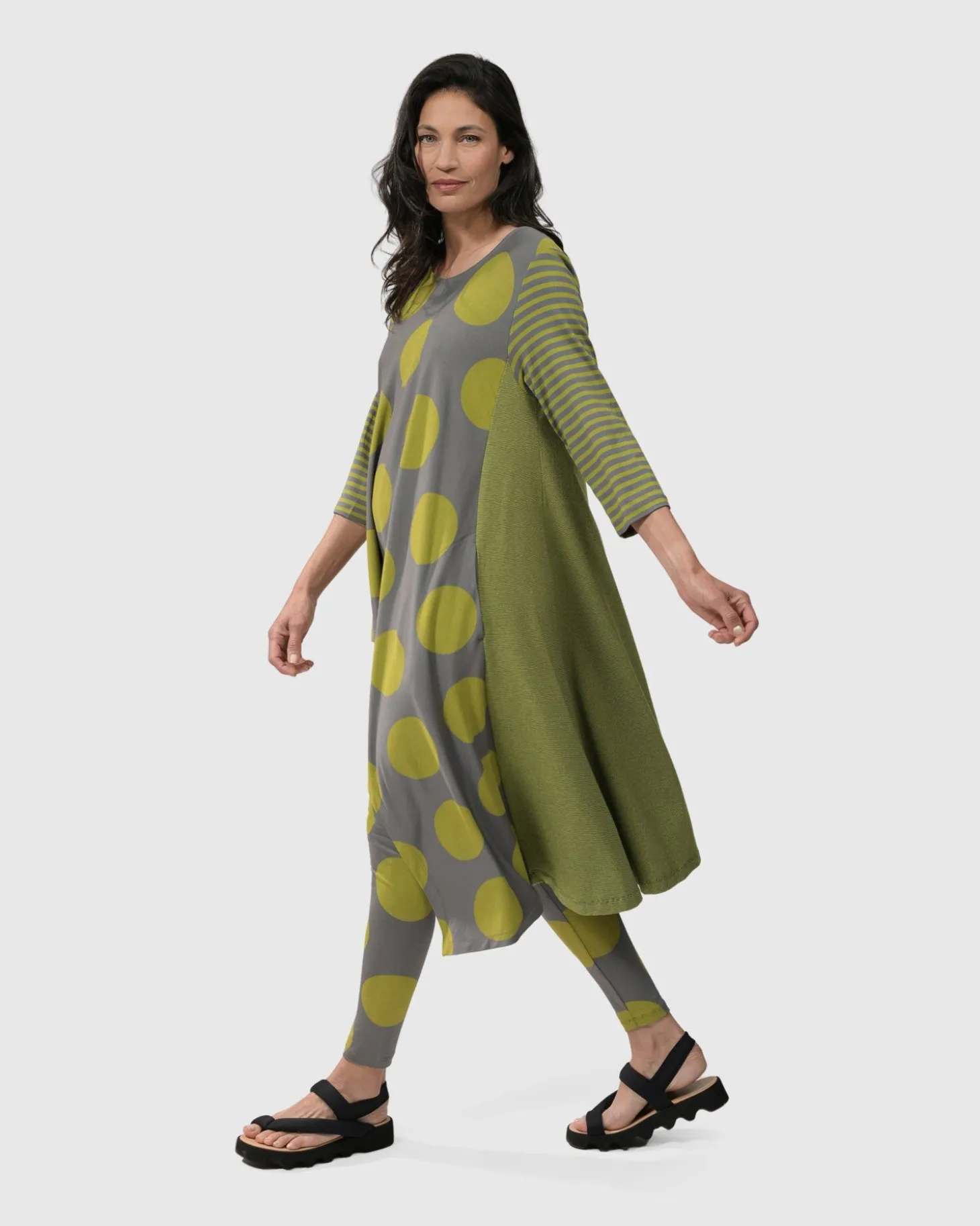 Women Alembika City Sizzle Swing Tunic Top, Lime