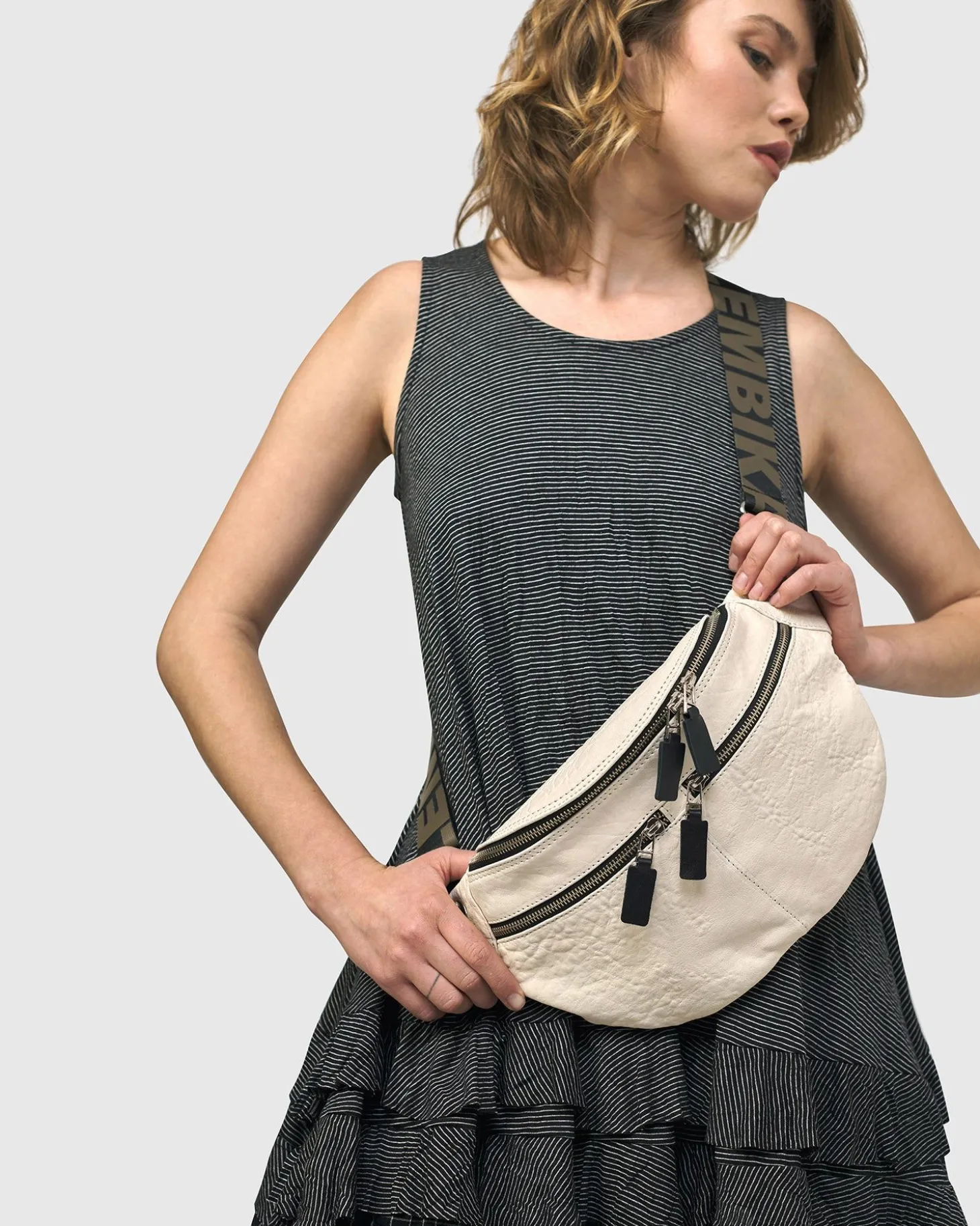 Women Alembika Crossbody Sling Bag, Ivory
