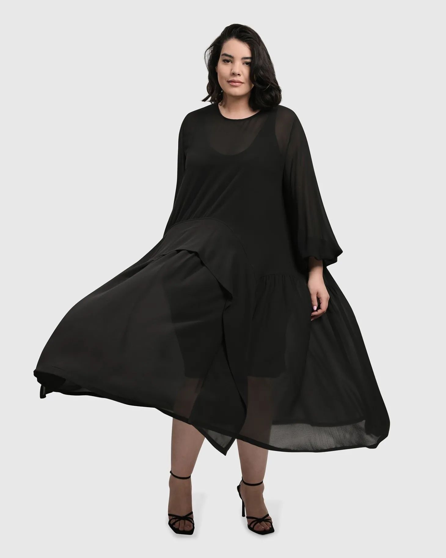 Women Alembika Cultured Club Popover Dress, Black