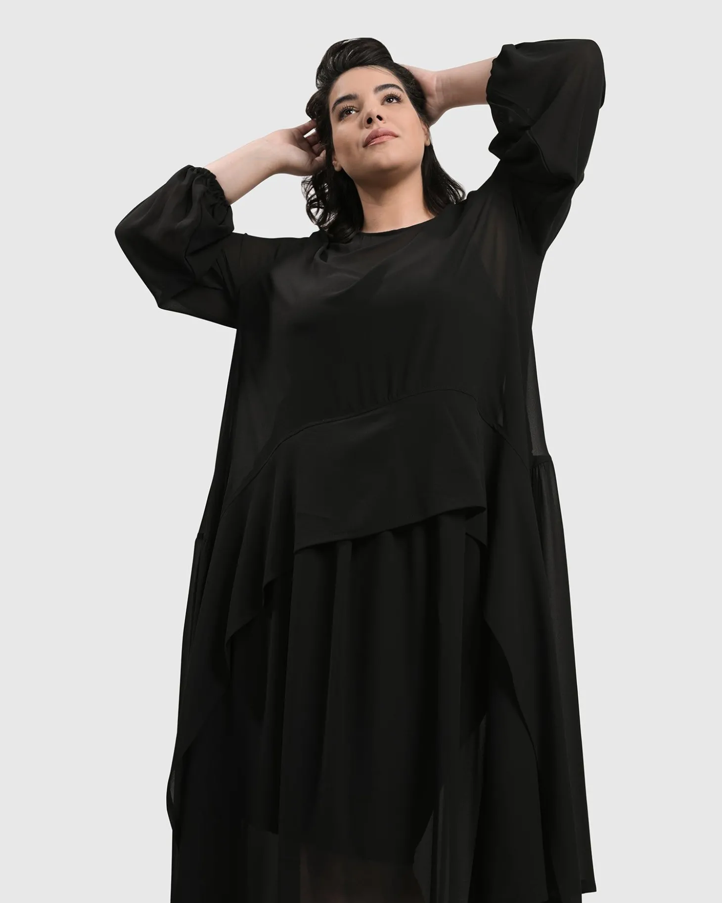 Women Alembika Cultured Club Popover Dress, Black