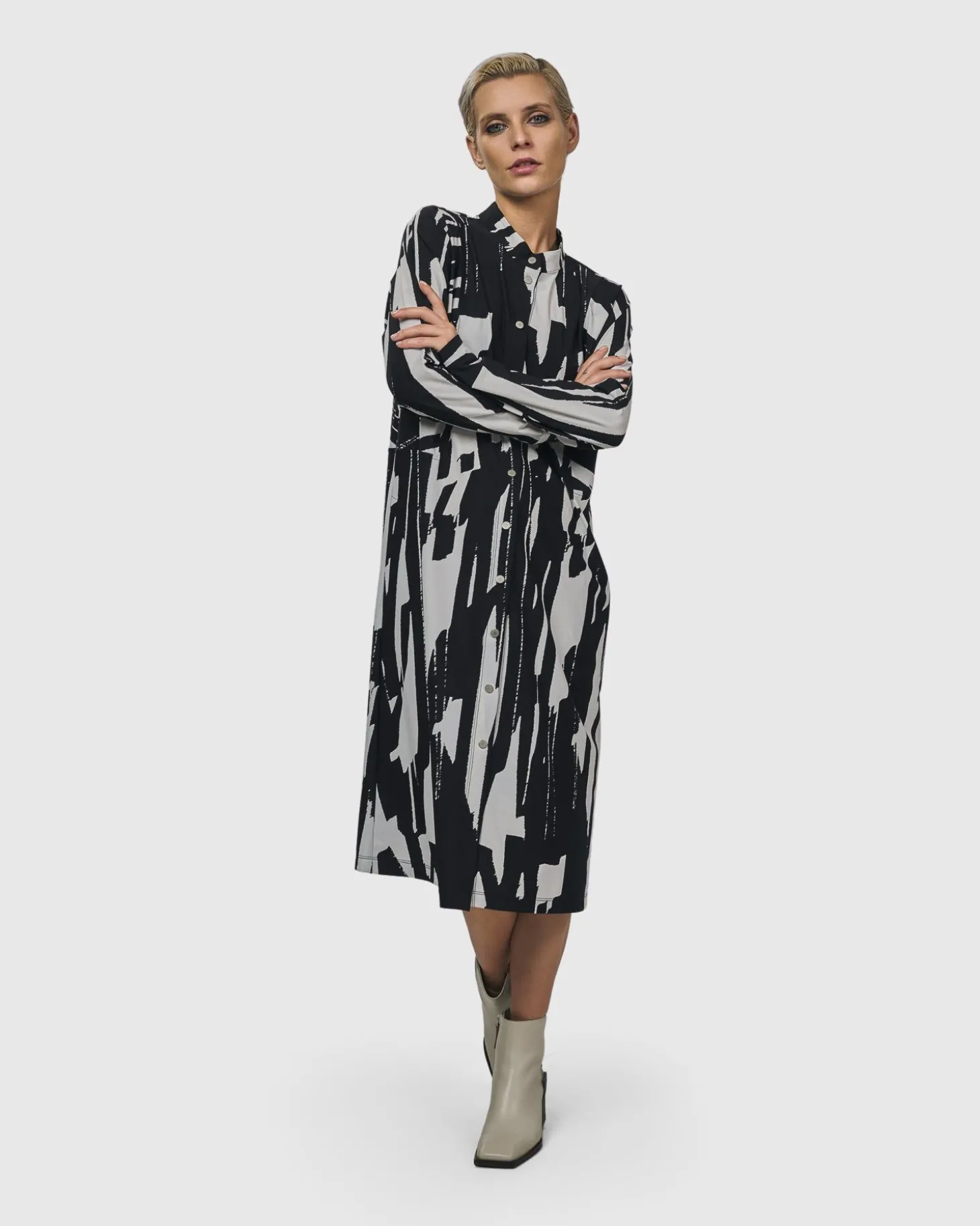 Women Alembika Cyber Shirt Dress, Brush