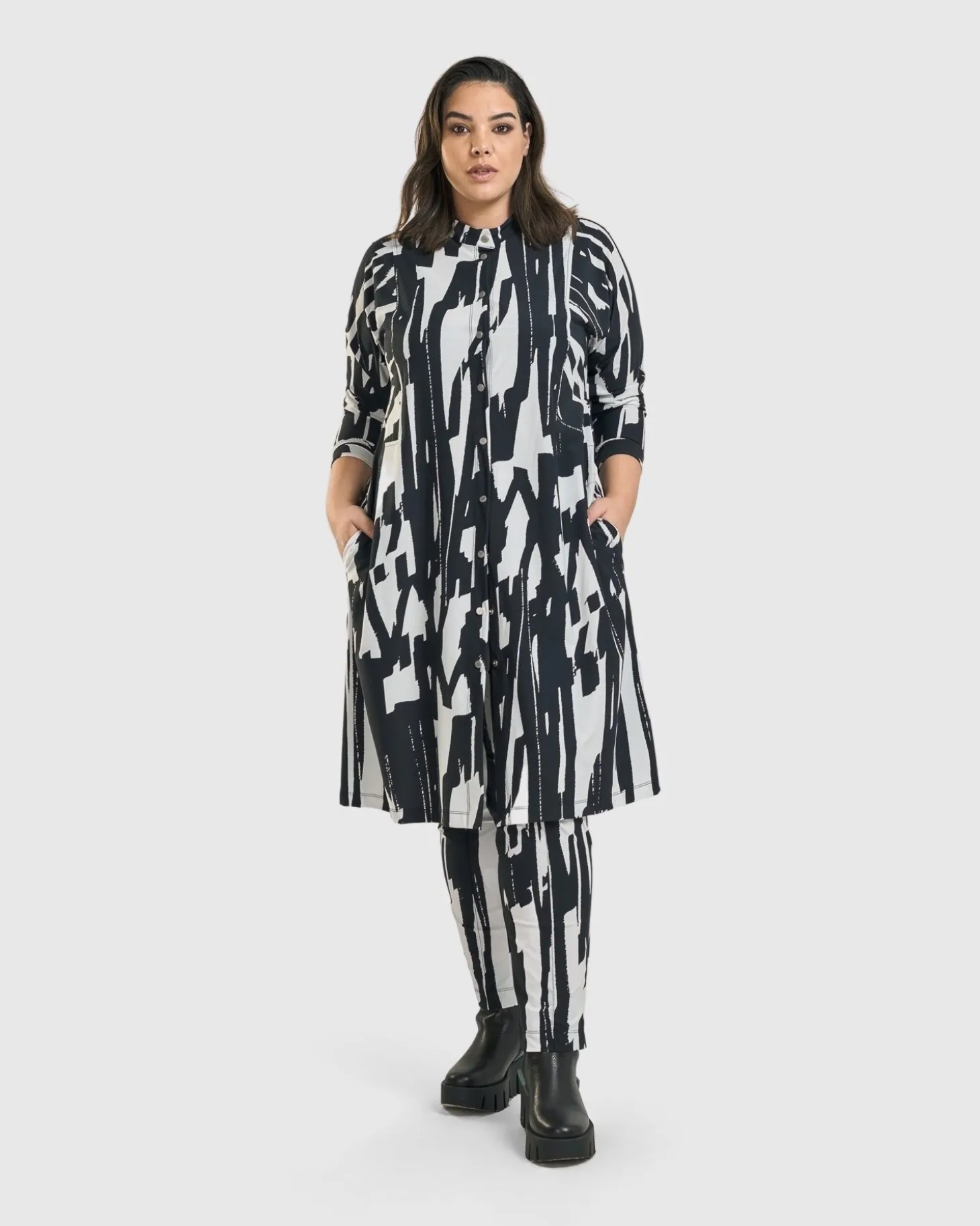 Women Alembika Cyber Shirt Dress, Brush