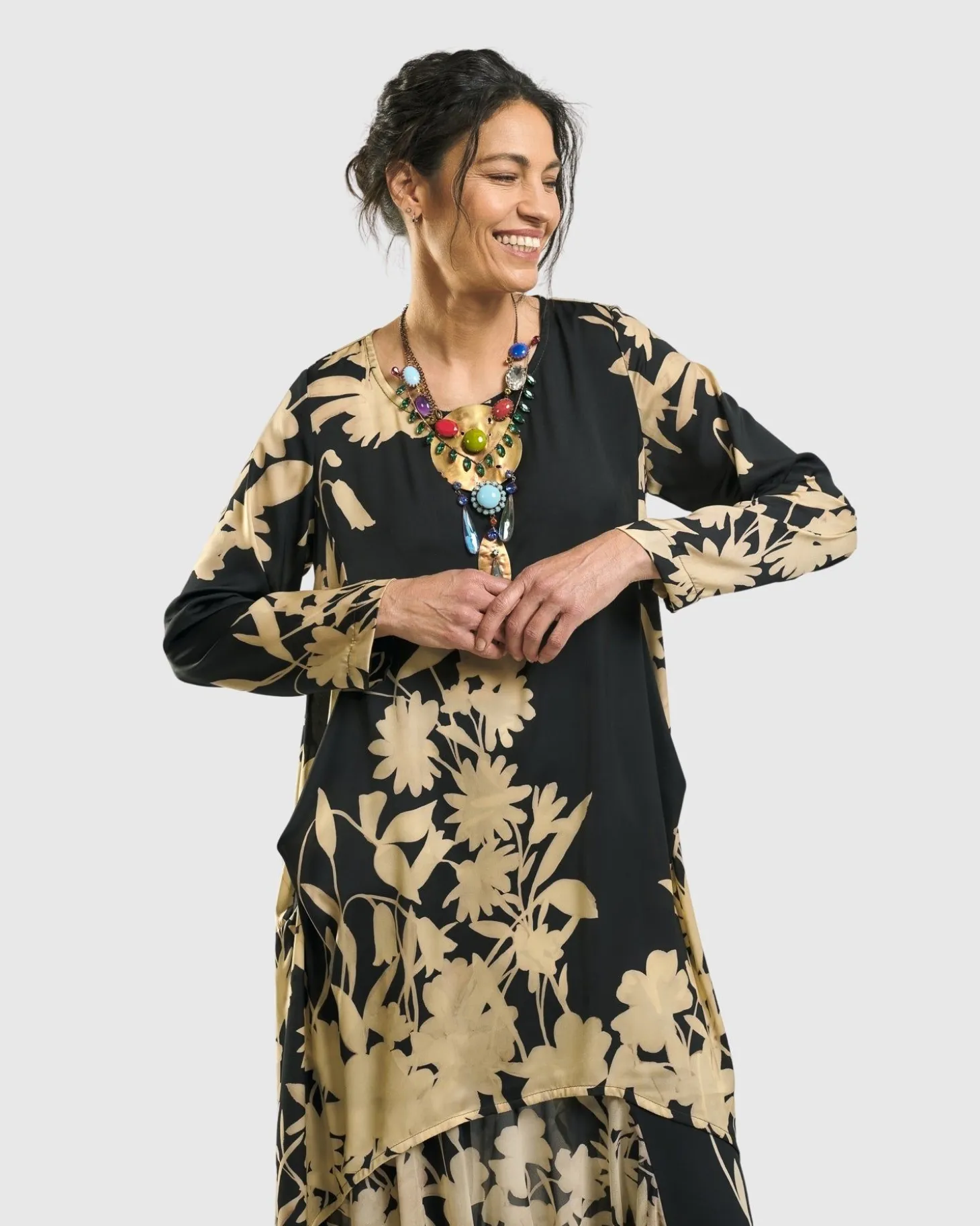 Women Alembika Daylily Tunic Top, Floral