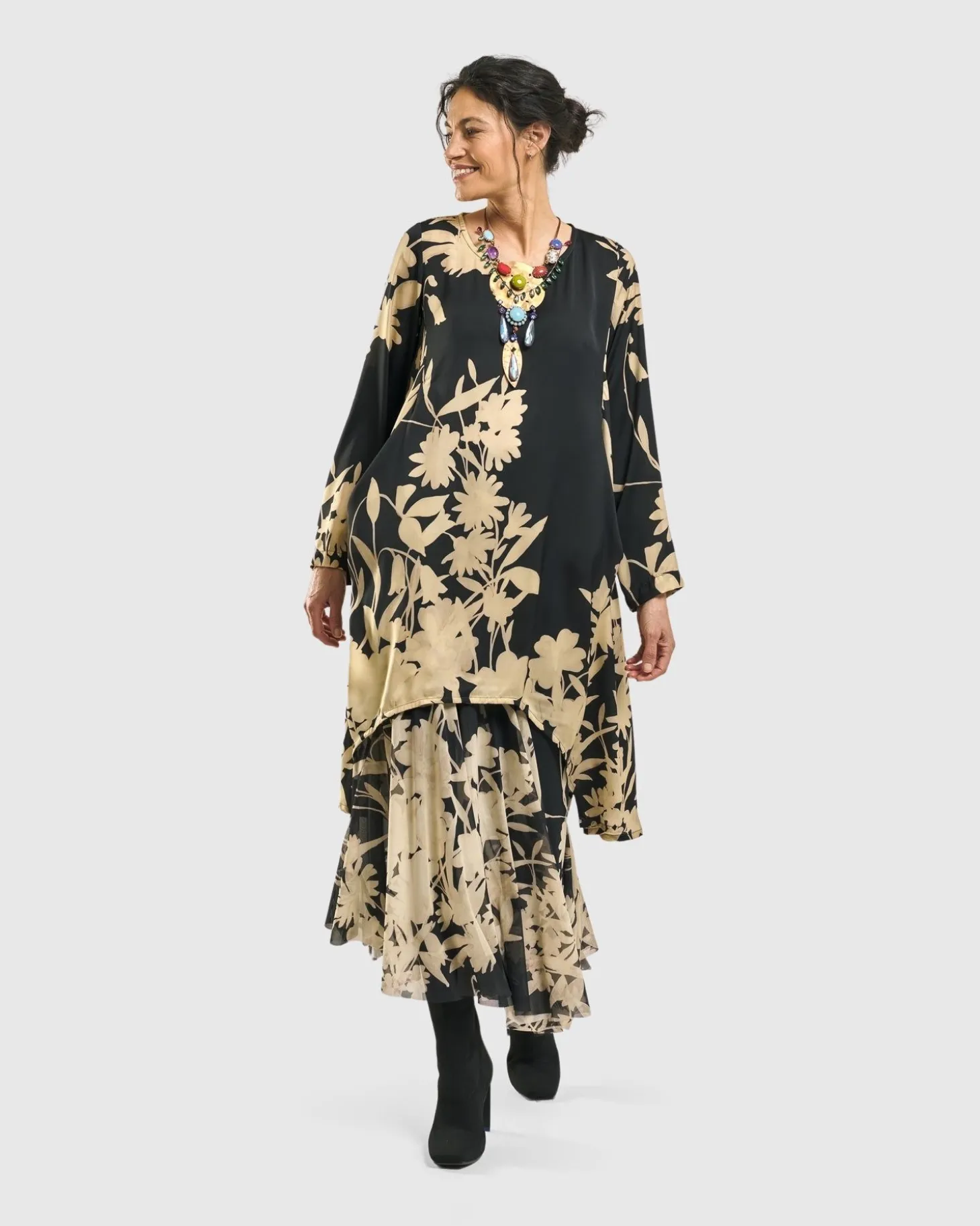 Women Alembika Daylily Tunic Top, Floral