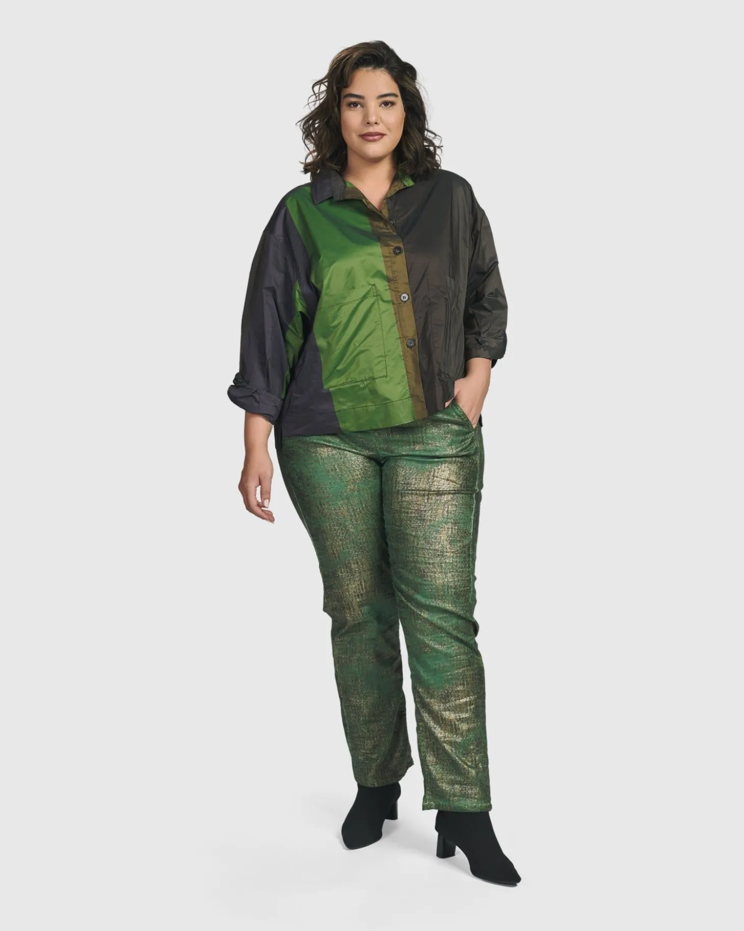 Women Alembika Deluxe Boxy Shirt, Forest