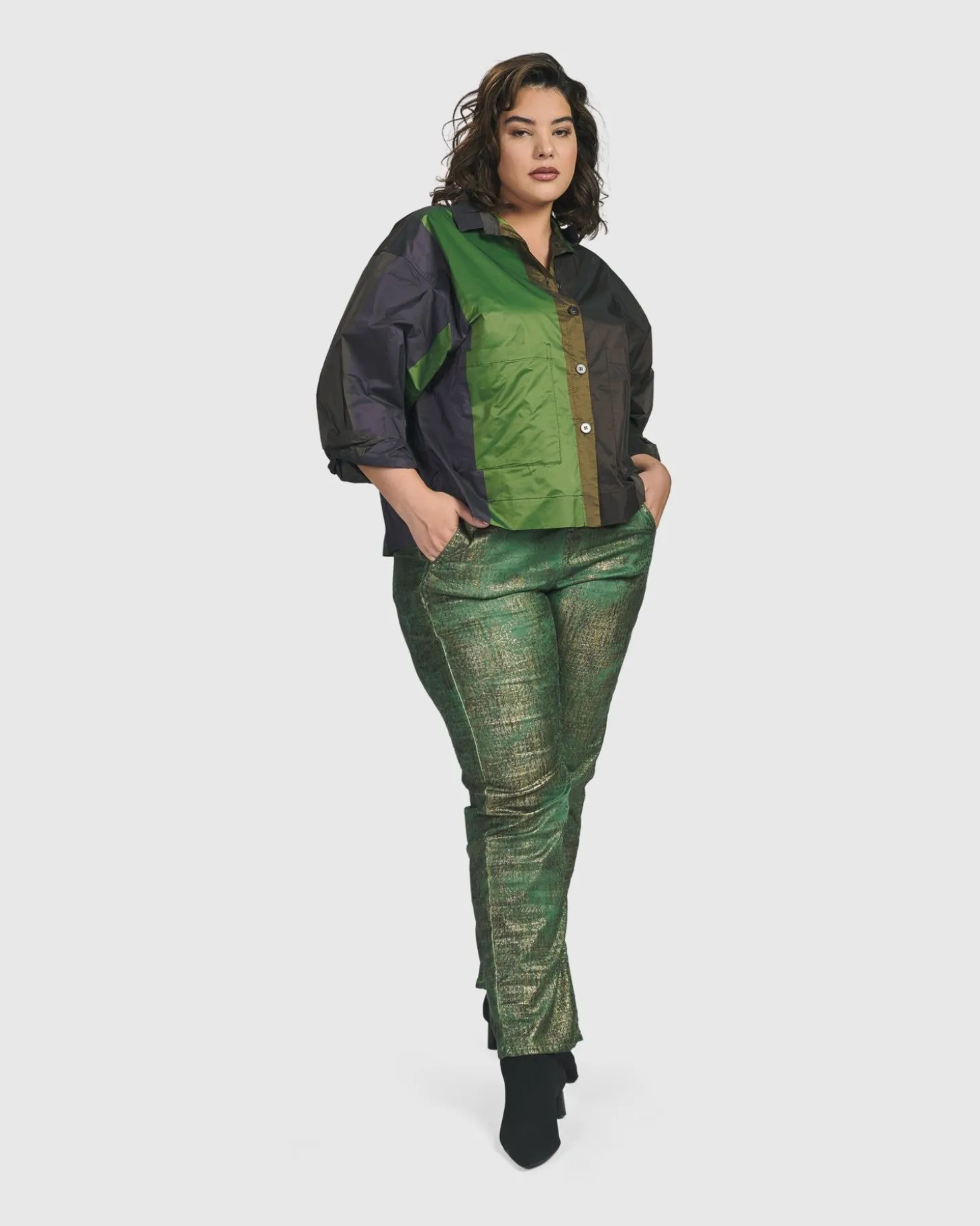 Women Alembika Deluxe Boxy Shirt, Forest