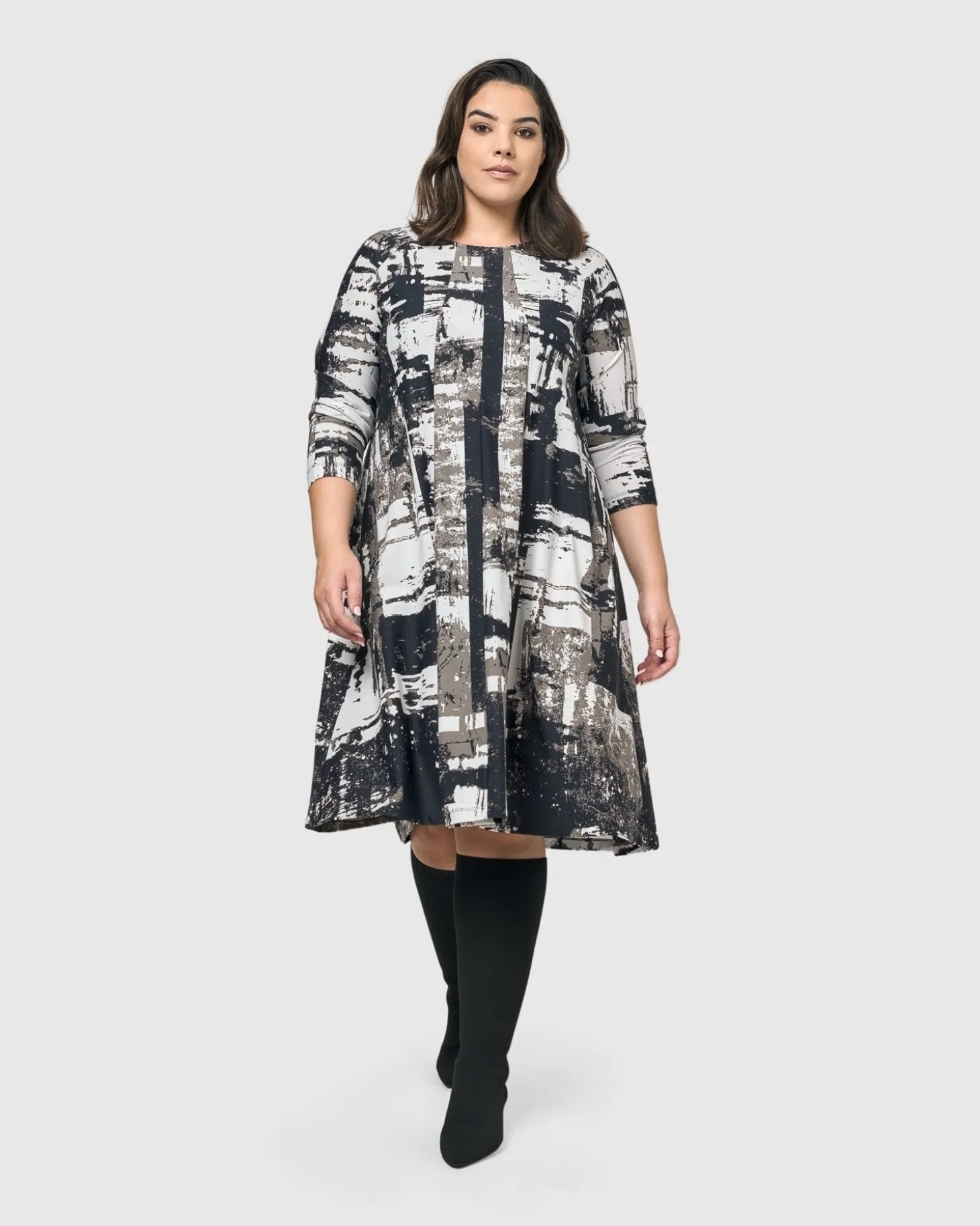 Women Alembika Digi A-Line Dress, Marble