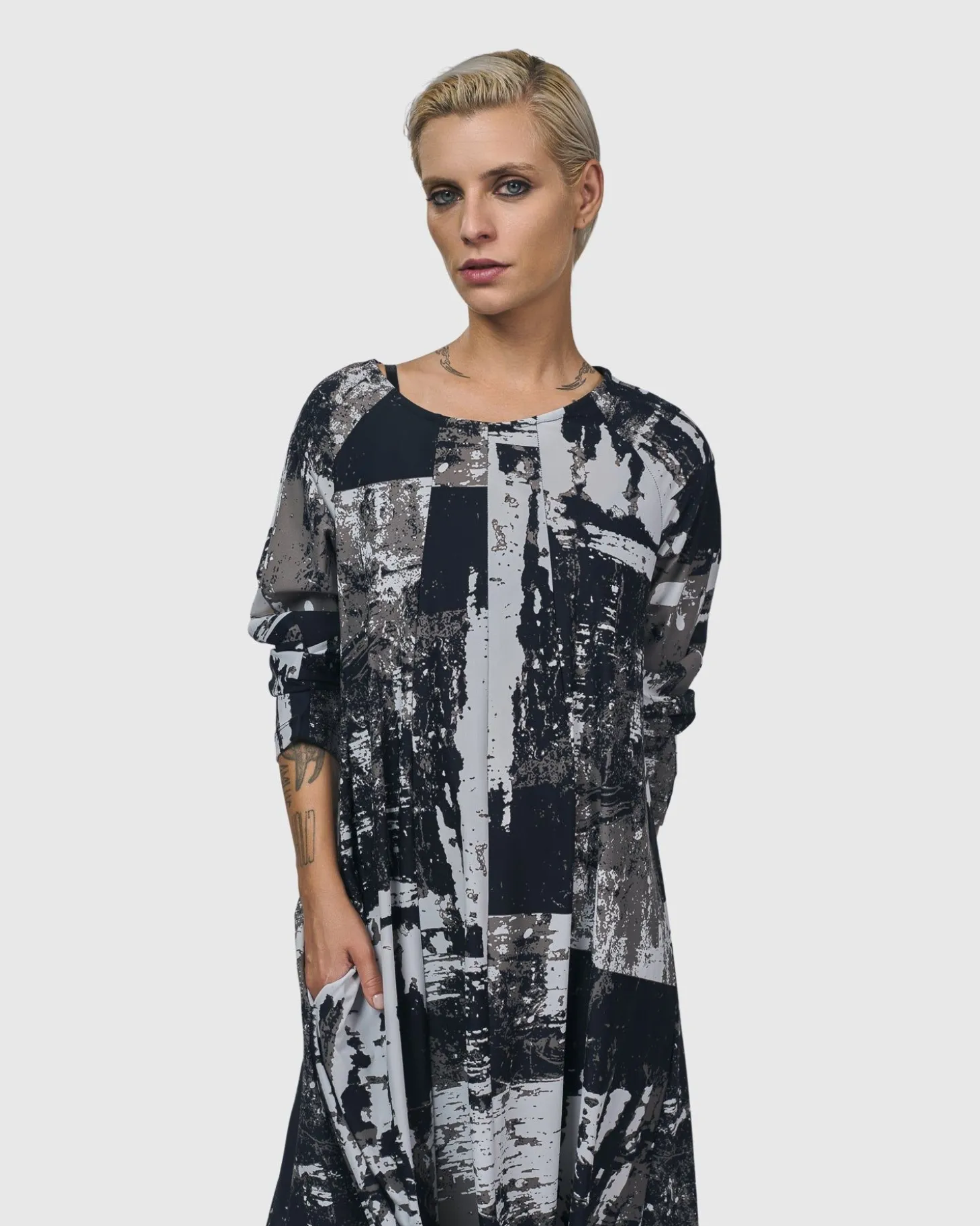 Women Alembika Digi A-Line Dress, Marble