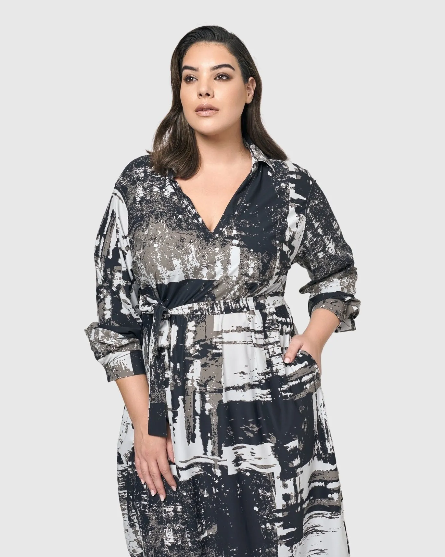 Women Alembika Digi Midi Dress, Marble