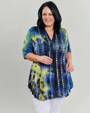 Women Alembika Dreamy V-Neck Top, Tie Dye