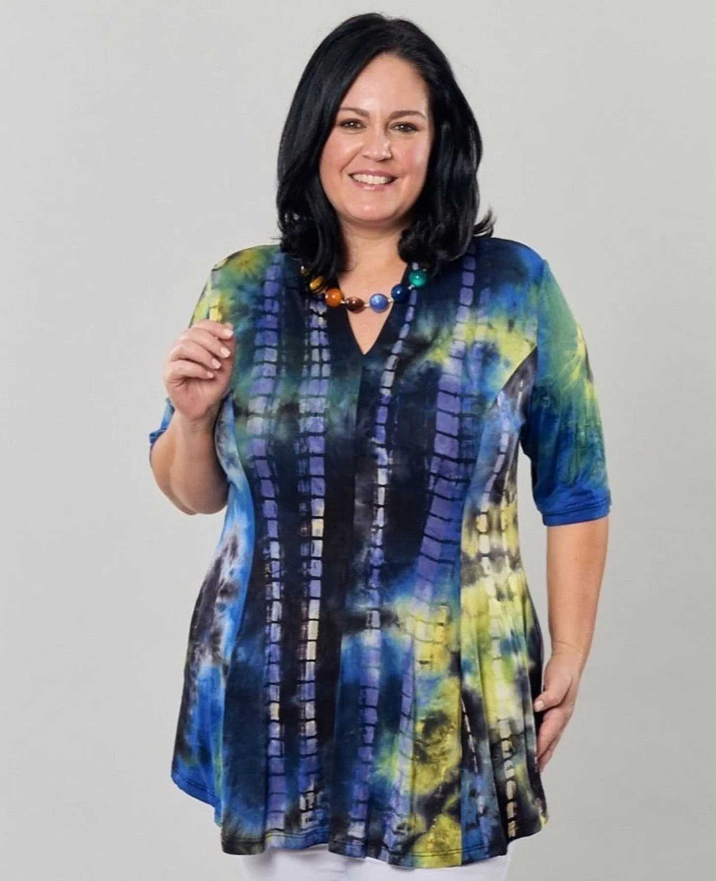 Women Alembika Dreamy V-Neck Top, Tie Dye