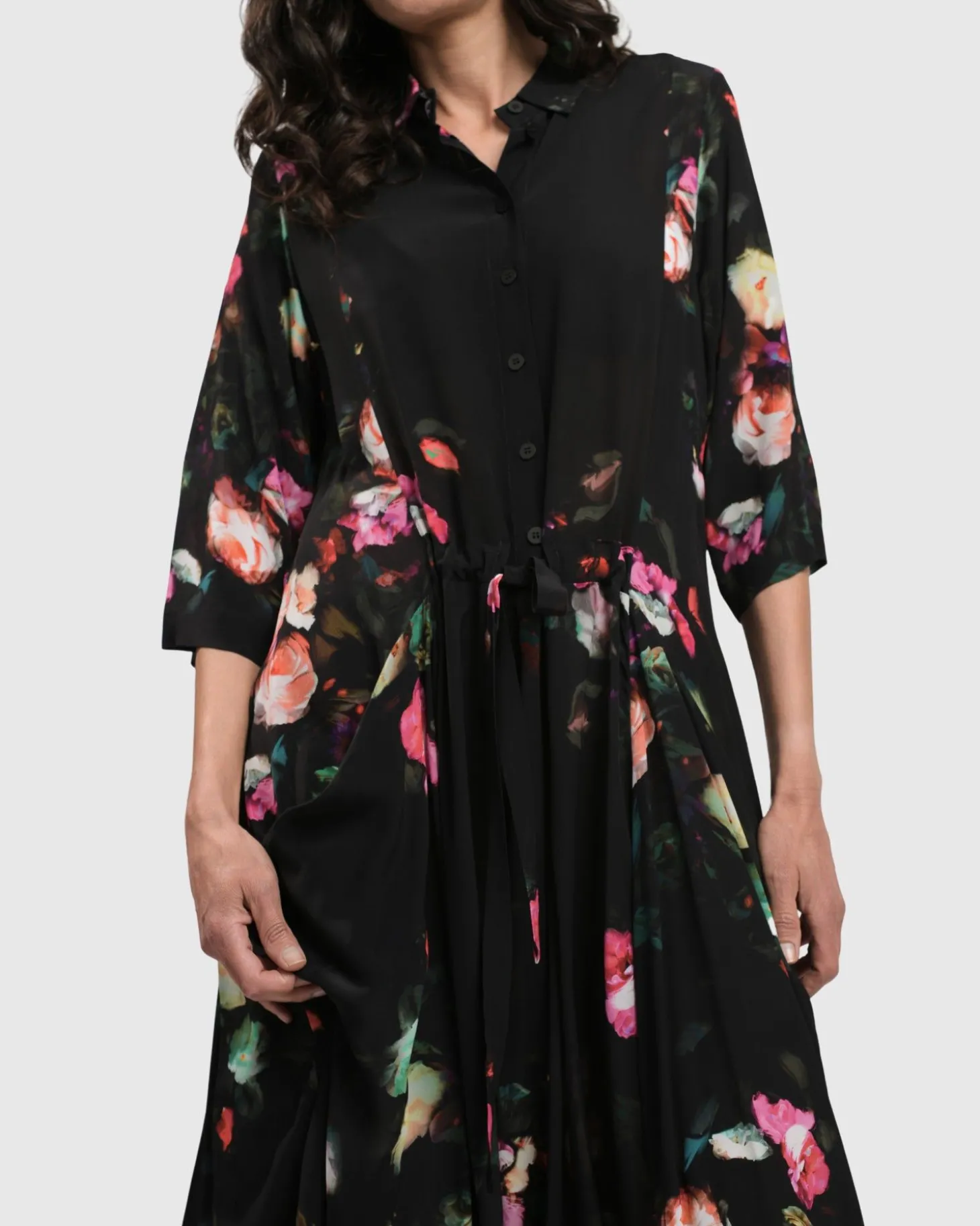 Women Alembika Drinks-On-Me Maxi Shirt Dress, Floral