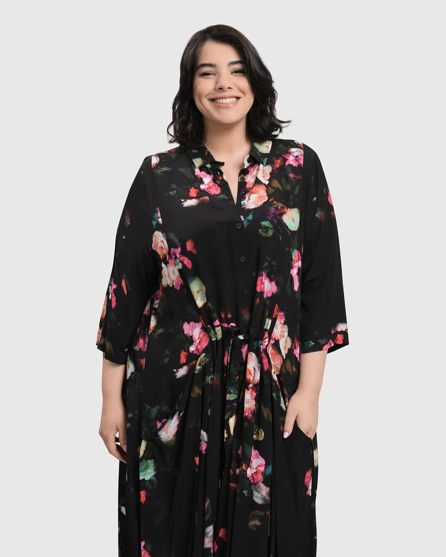 Women Alembika Drinks-On-Me Maxi Shirt Dress, Floral