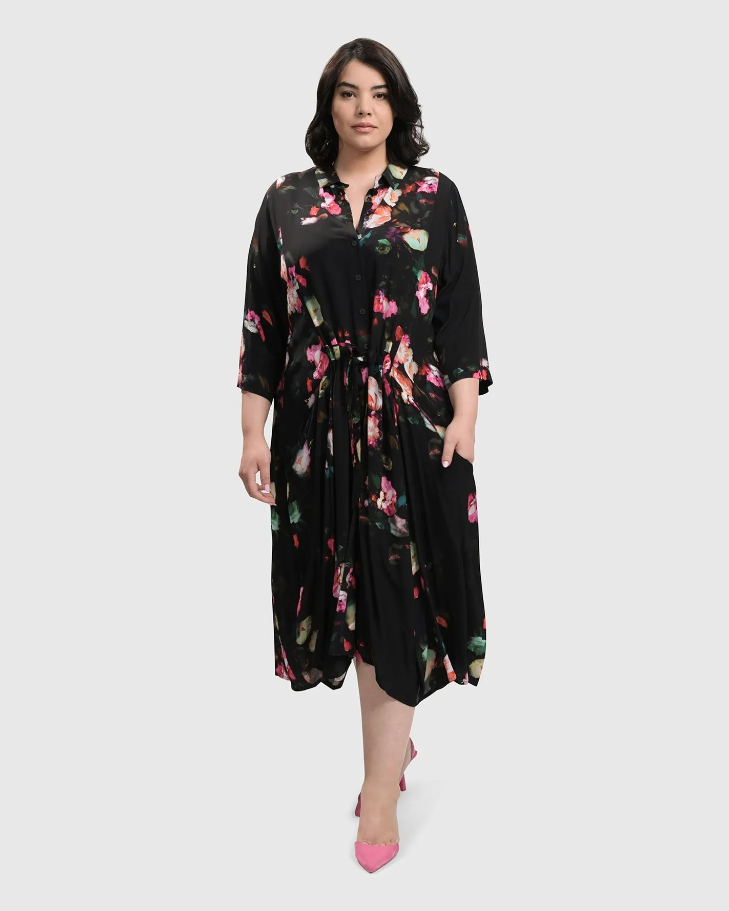 Women Alembika Drinks-On-Me Maxi Shirt Dress, Floral