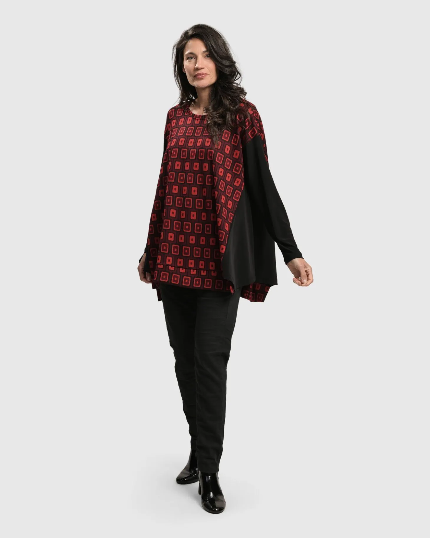 Women Alembika Dynamite Days Swing Tunic Top, Red
