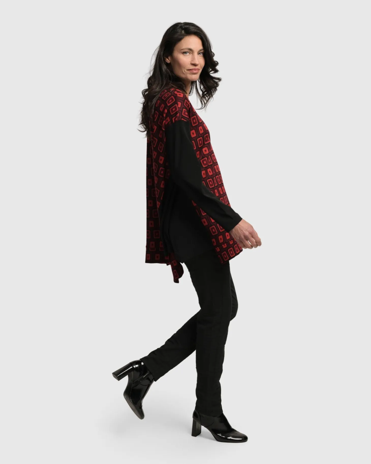 Women Alembika Dynamite Days Swing Tunic Top, Red