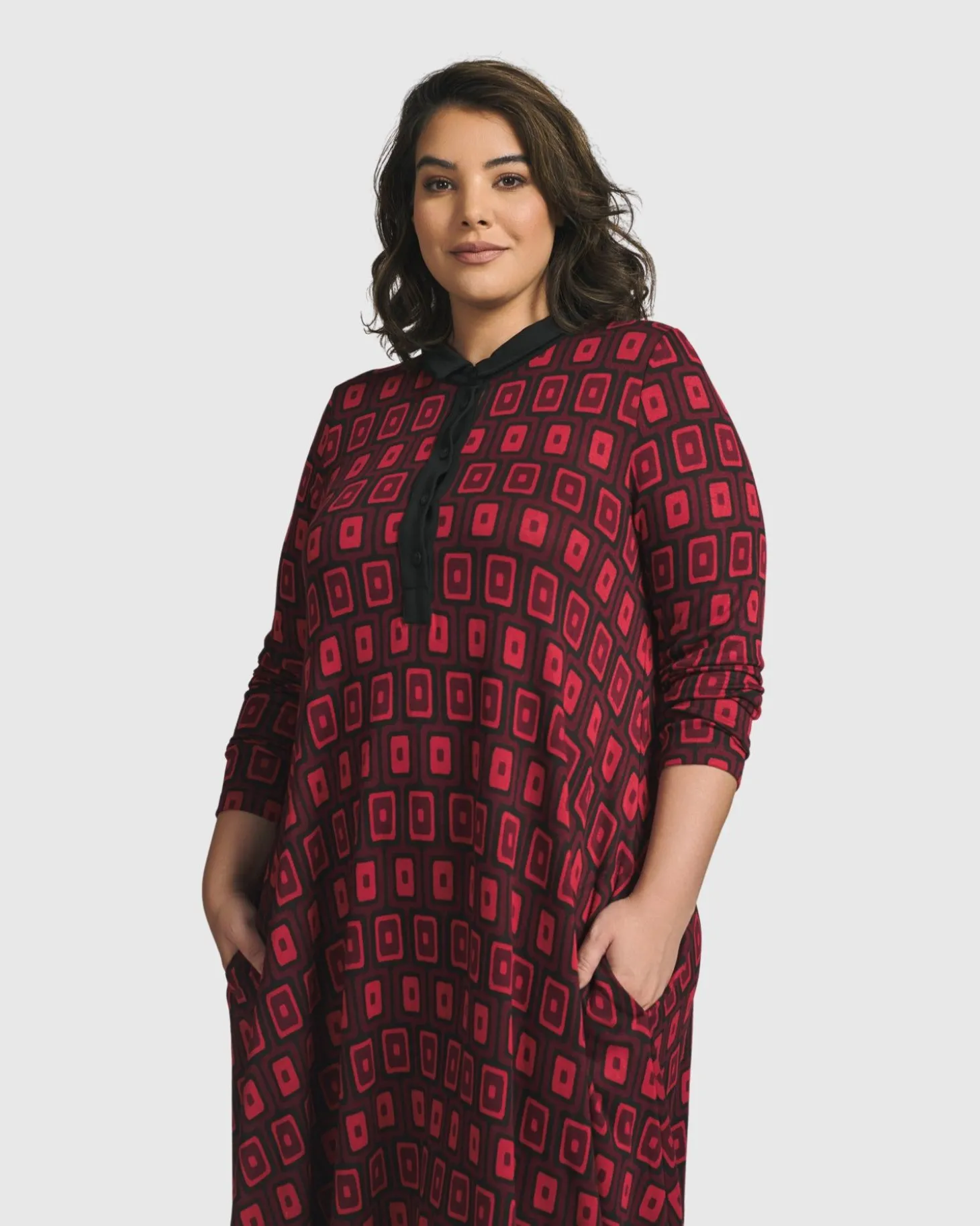 Women Alembika Dynamite Shirt Dress, Red