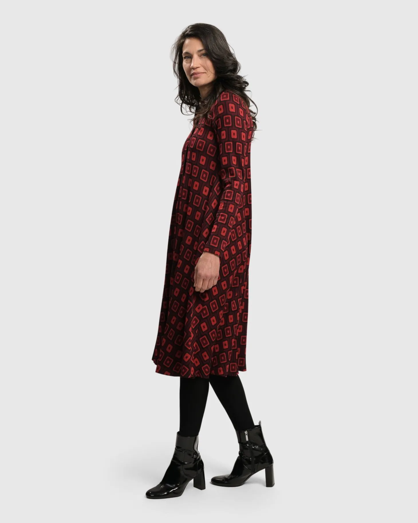 Women Alembika Dynamite Shirt Dress, Red