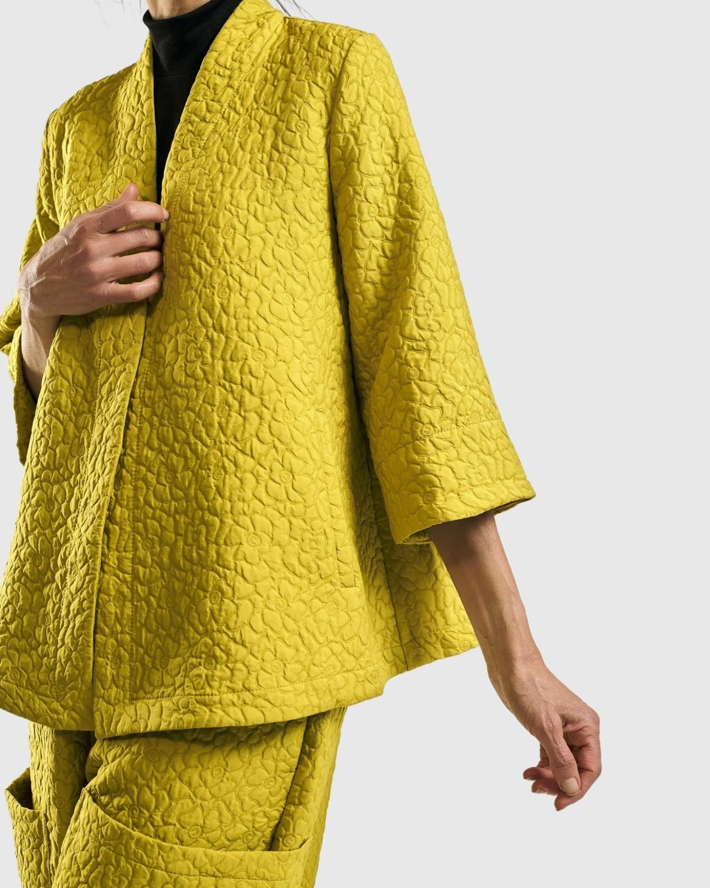 Women Alembika Empress A-Line Jacket, Yellow