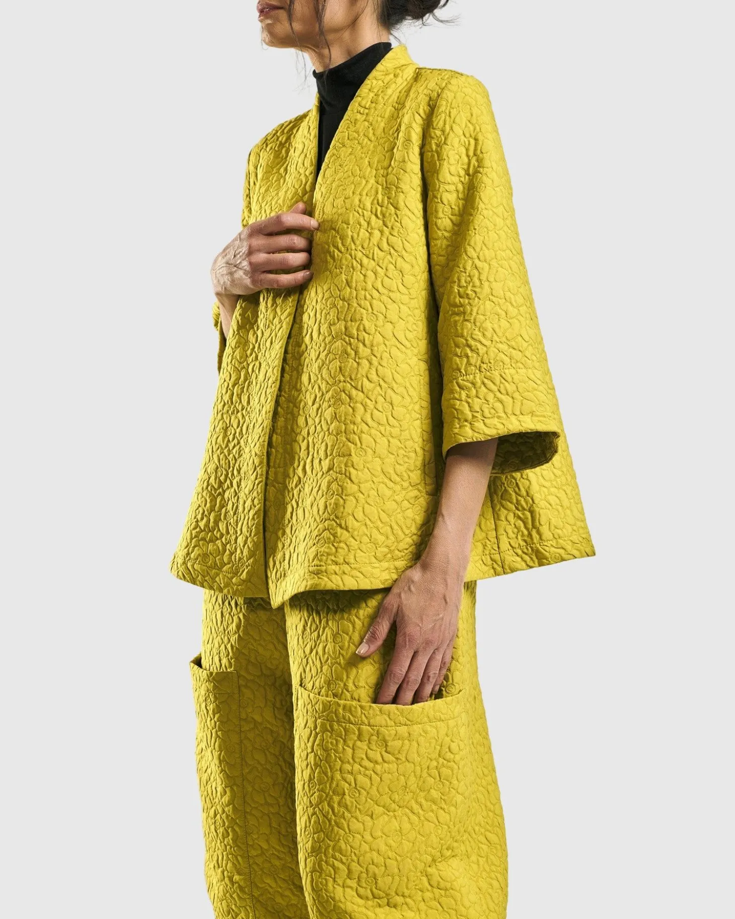 Women Alembika Empress A-Line Jacket, Yellow