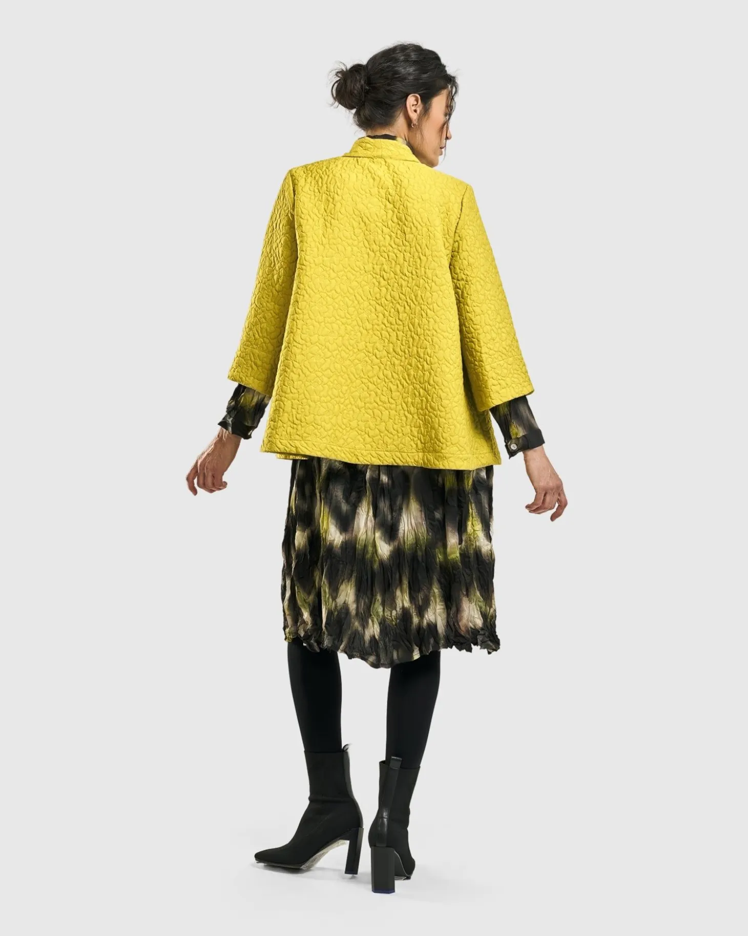Women Alembika Empress A-Line Jacket, Yellow
