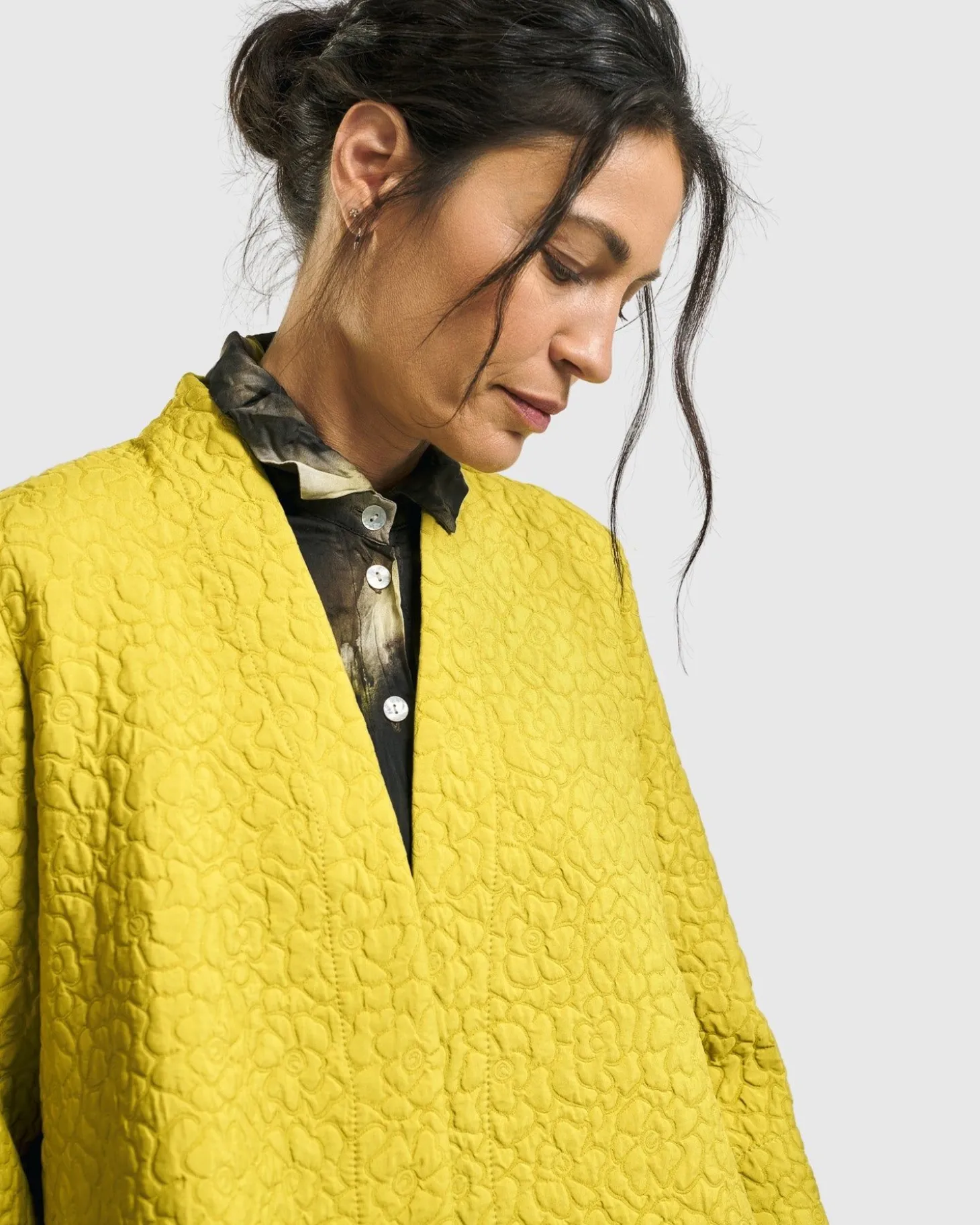 Women Alembika Empress A-Line Jacket, Yellow