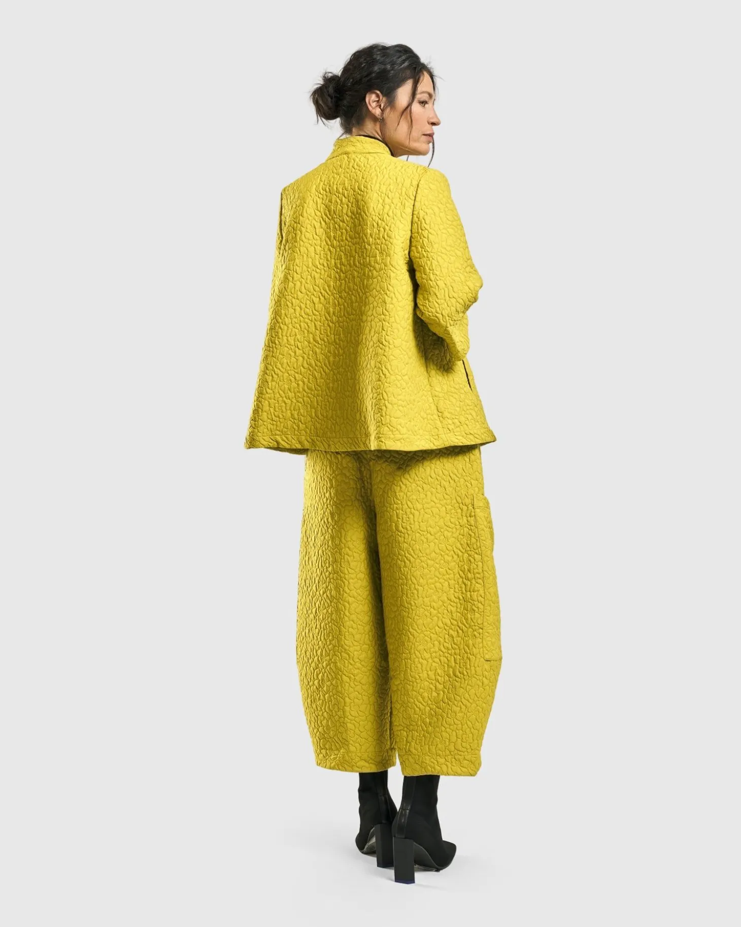 Women Alembika Empress A-Line Jacket, Yellow