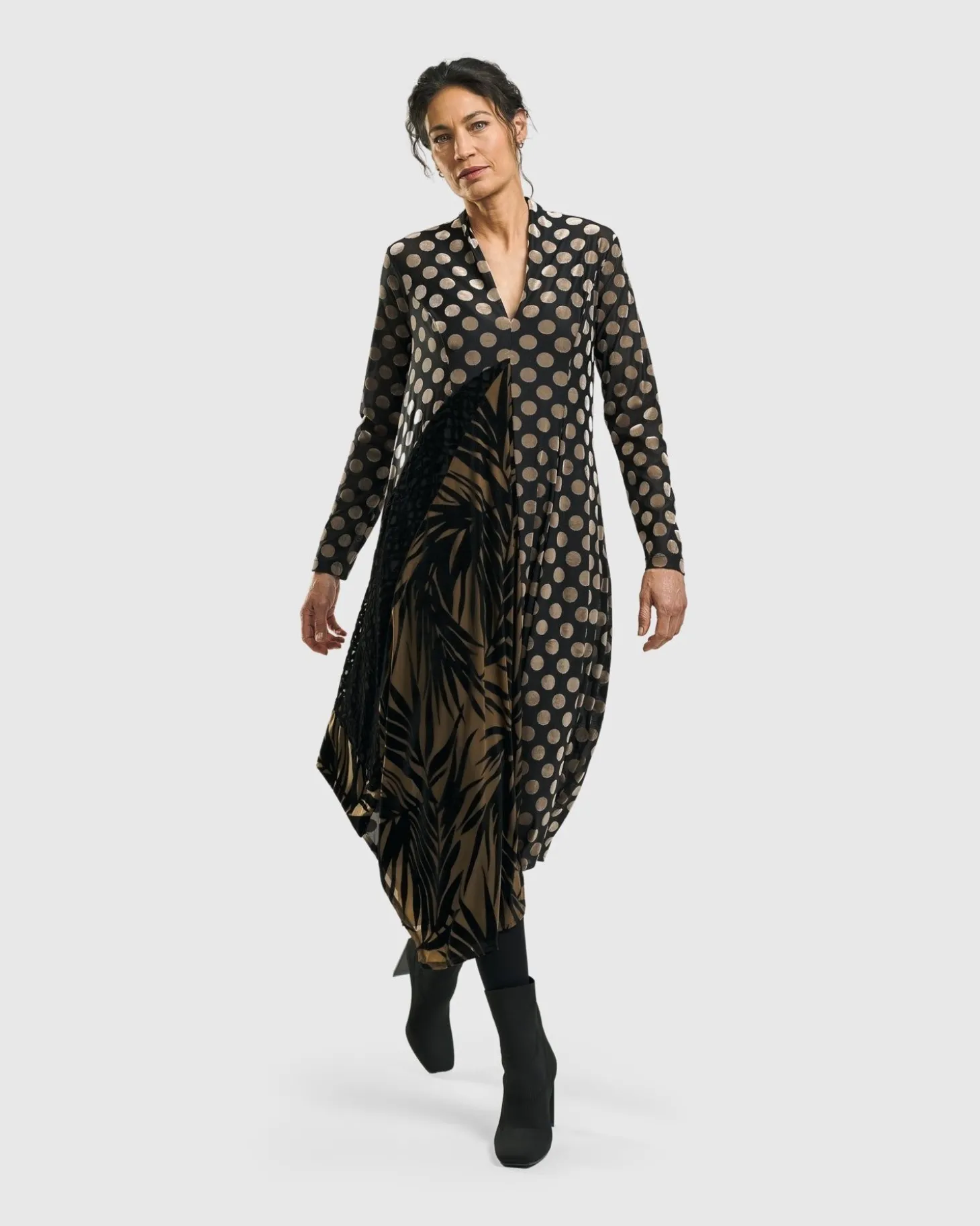 Women Alembika Equinox Cocoon Dress, Gold