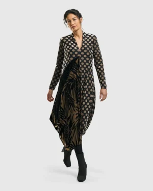 Women Alembika Equinox Cocoon Dress, Gold