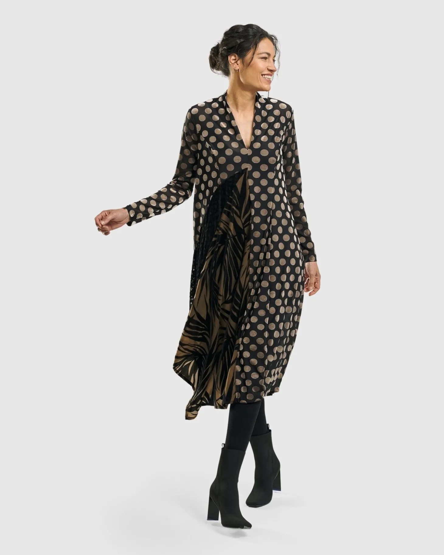 Women Alembika Equinox Cocoon Dress, Gold