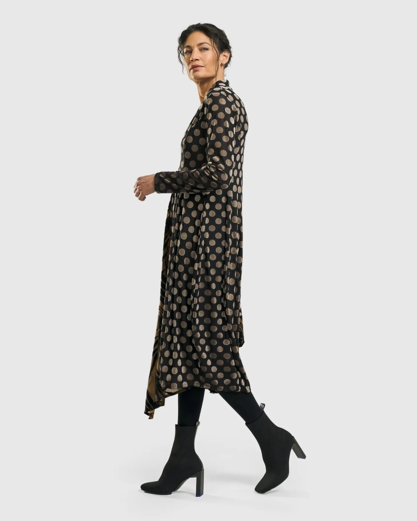 Women Alembika Equinox Cocoon Dress, Gold