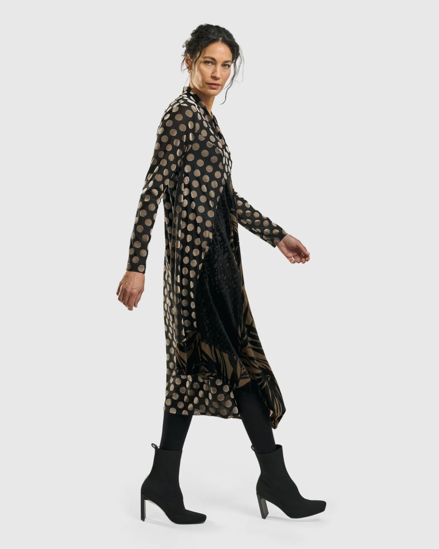 Women Alembika Equinox Cocoon Dress, Gold