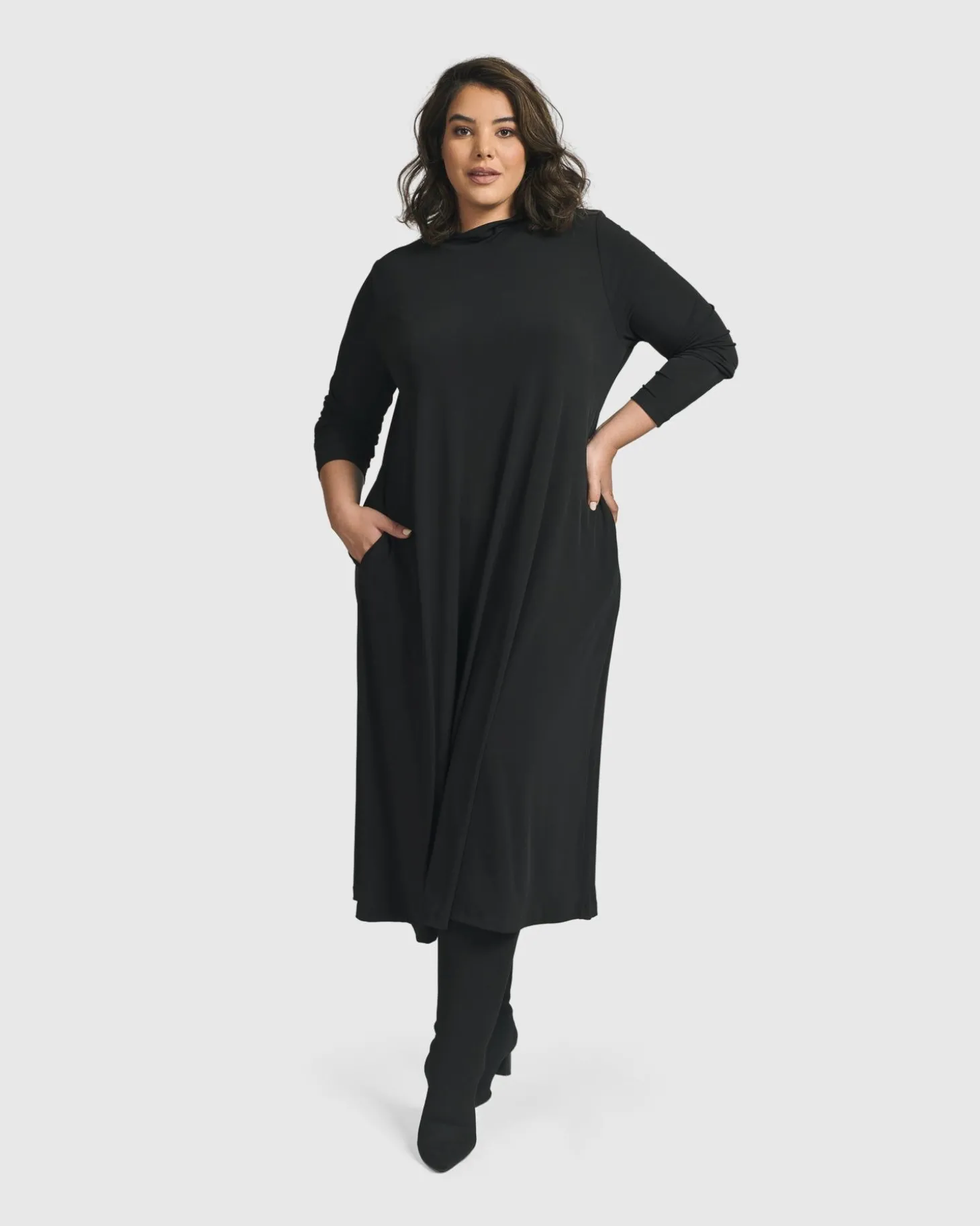 Women Alembika Essential A Line Dress, Black