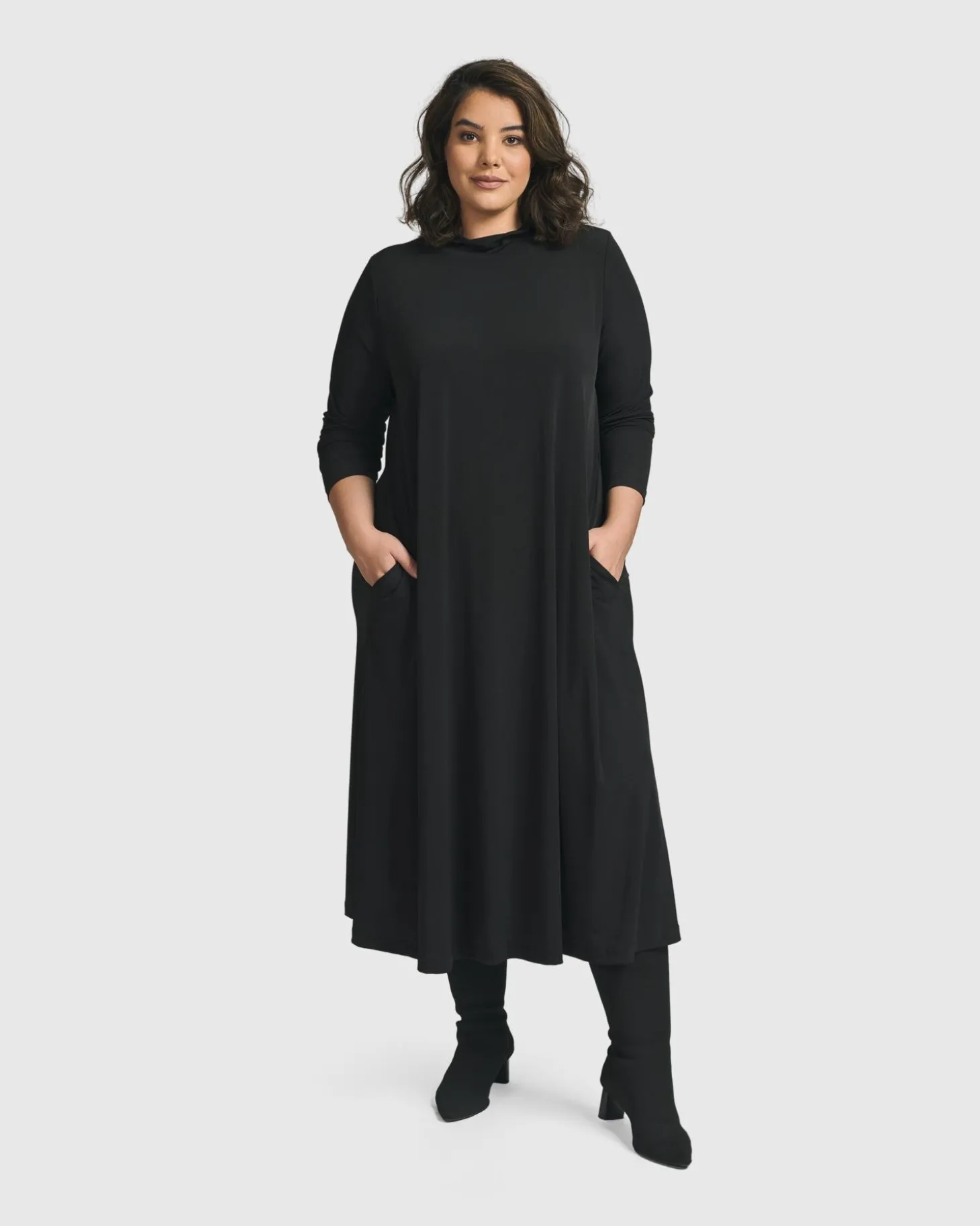 Women Alembika Essential A Line Dress, Black