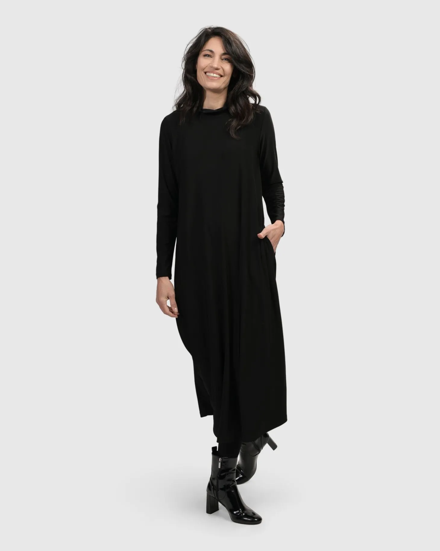 Women Alembika Essential A Line Dress, Black