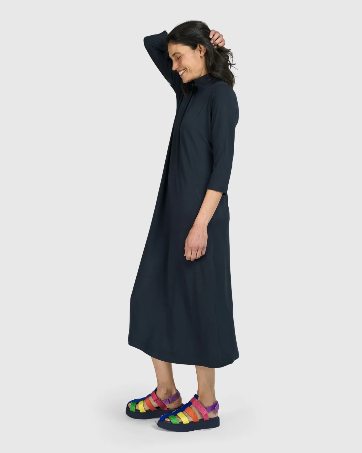 Women Alembika Essential A-Line Dress, Ocean