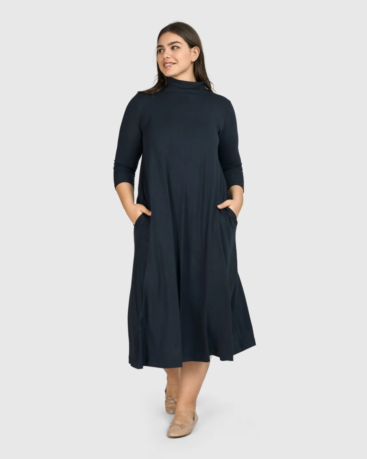 Women Alembika Essential A-Line Dress, Ocean