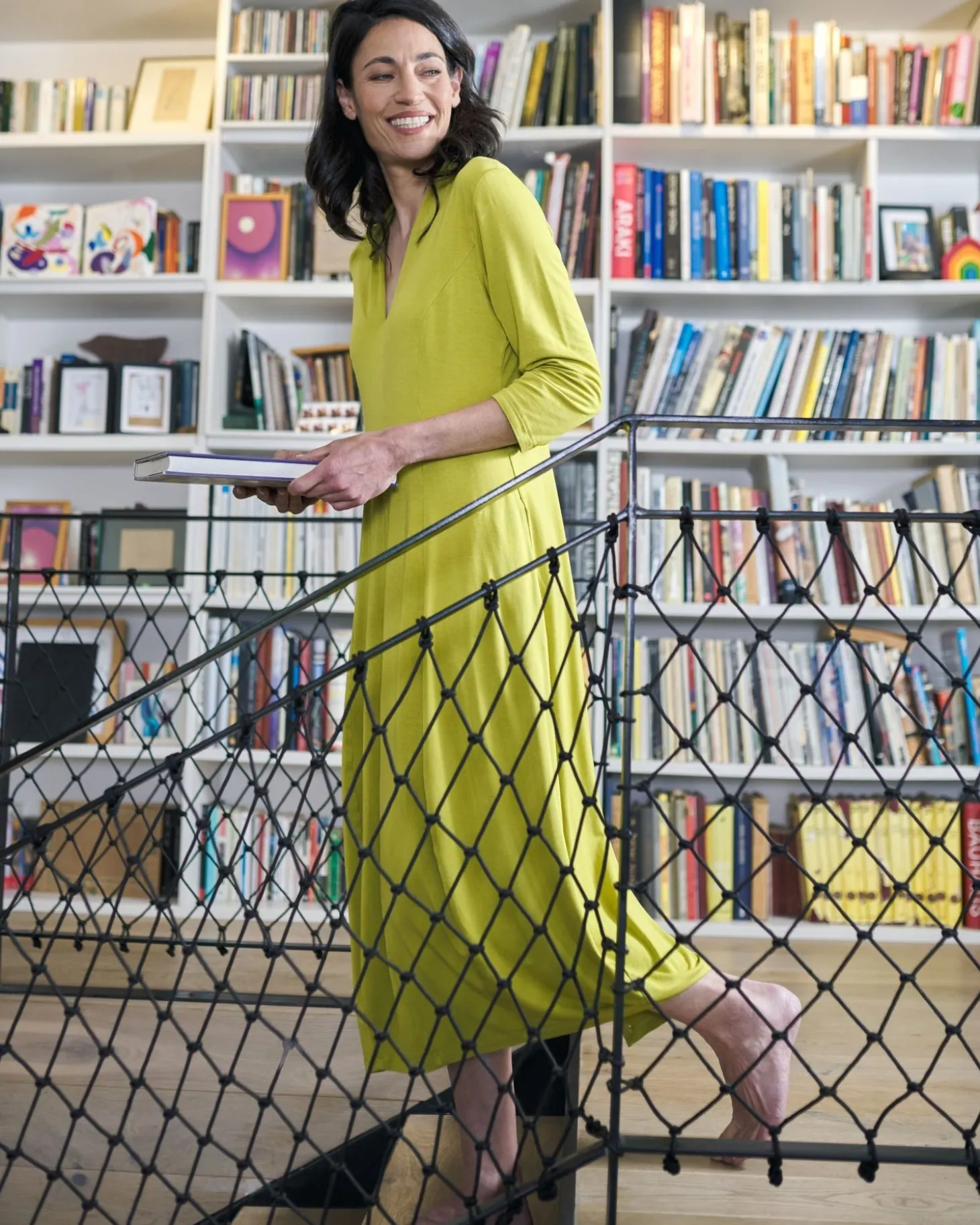 Women Alembika Essential Cocoon Dress, Lime