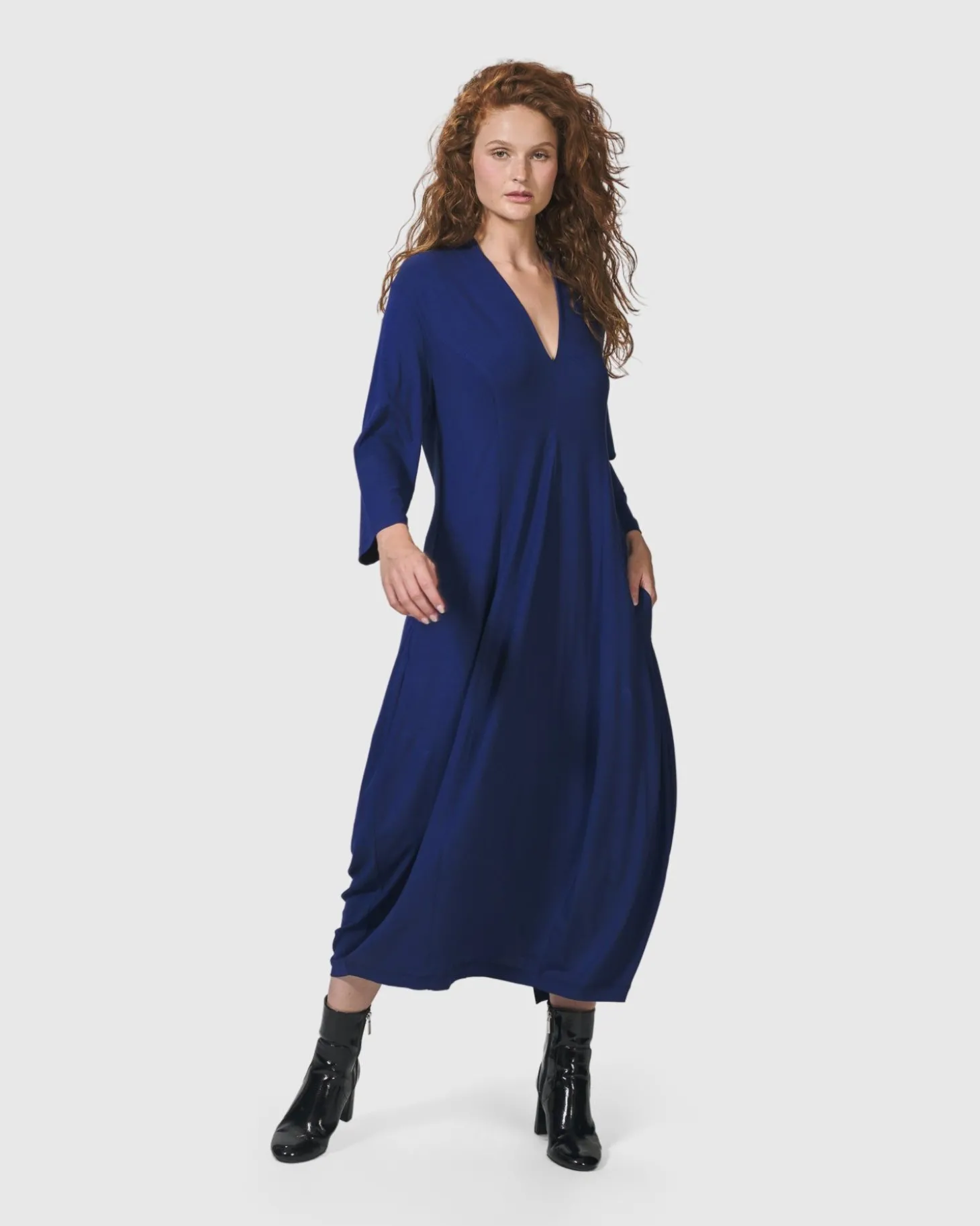 Women Alembika Essential Cocoon Dress, Royal Blue