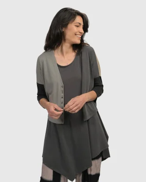Women Alembika Essential Colorblock Cupro Cardigan, Multi